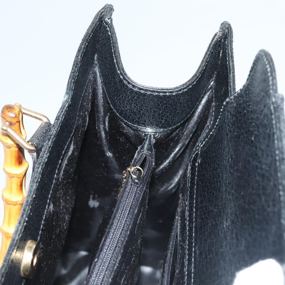 Gucci GUCCI Bamboo Hand Bag Leather Black Gold 002 002 Size ONE SIZE - 17 Thumbnail