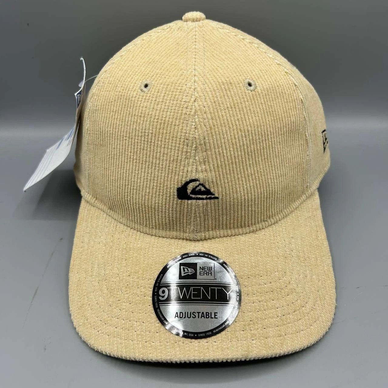 New Era Quiksilver Hat Men Beige Corduroy Strap Back Cotton Size ONE SIZE - 1 Thumbnail