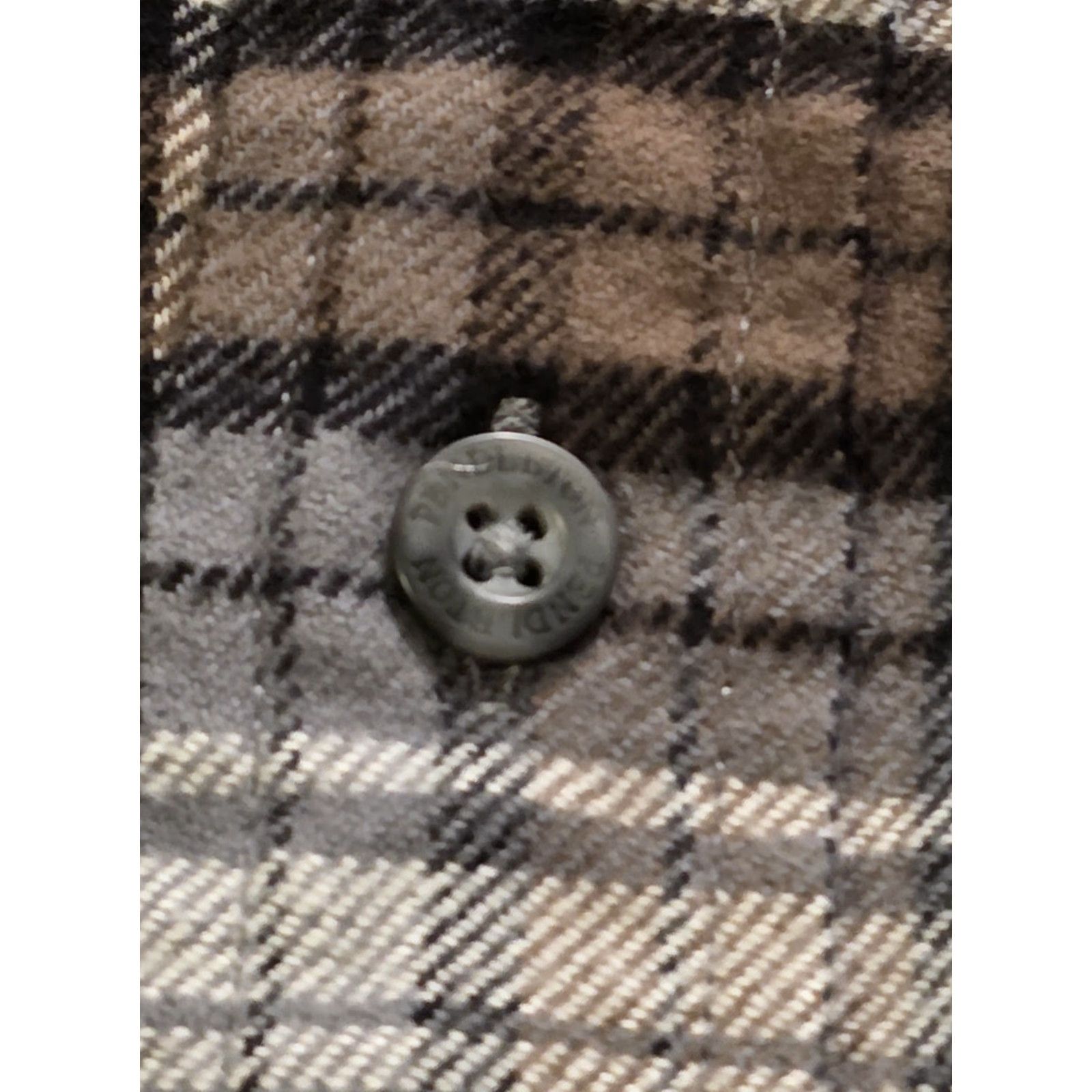 Pendleton Pendleton Hawthorne Flannel Button Up Shirt Elbow Patches Brown/Gray Men's Large Size US L / EU 52-54 / 3 - 4 Thumbnail