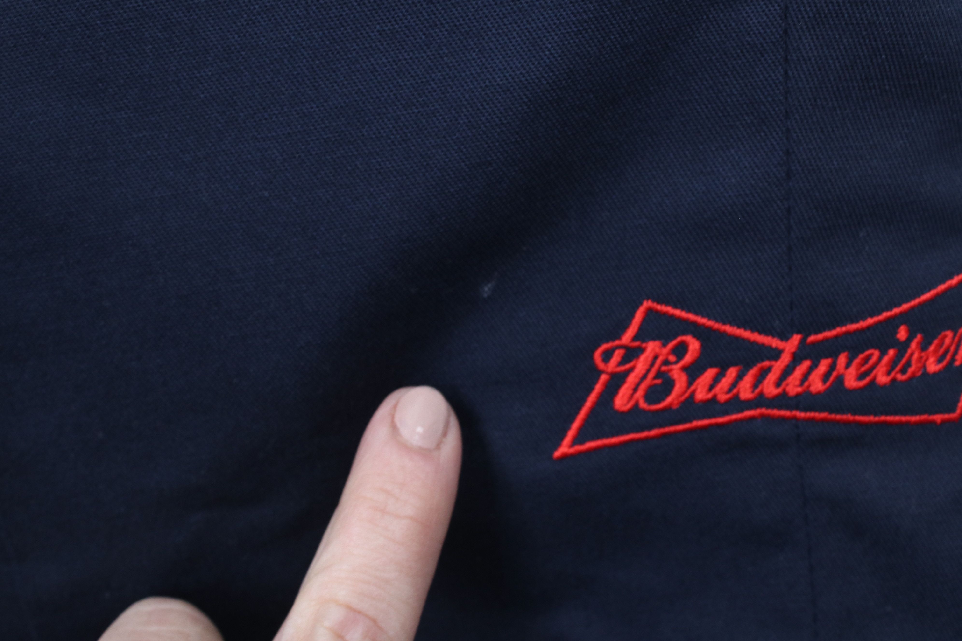 Vintage Vintage 90s Spell Budweiser Beer Dungaree Cargo Shorts Blue Size US 34 / EU 50 - 6 Thumbnail
