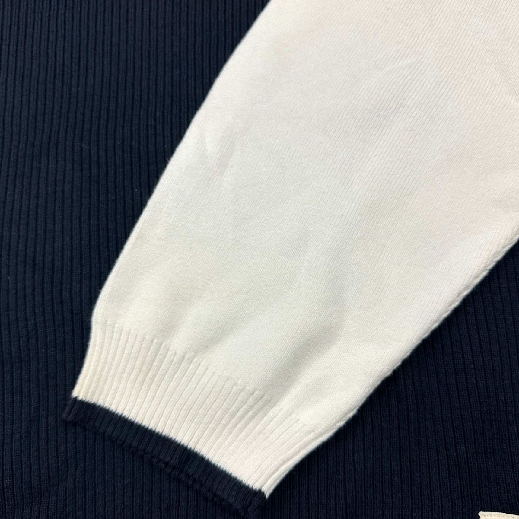 Ecko Unltd. VINTAGE Ecko Unltd Sweater Men XL Navy White Deadstock Ribbed Y2K Pullover Knit Logo Embroidered Hip Hop Regular Fit Size US XL / EU 56 / 4 - 4 Thumbnail
