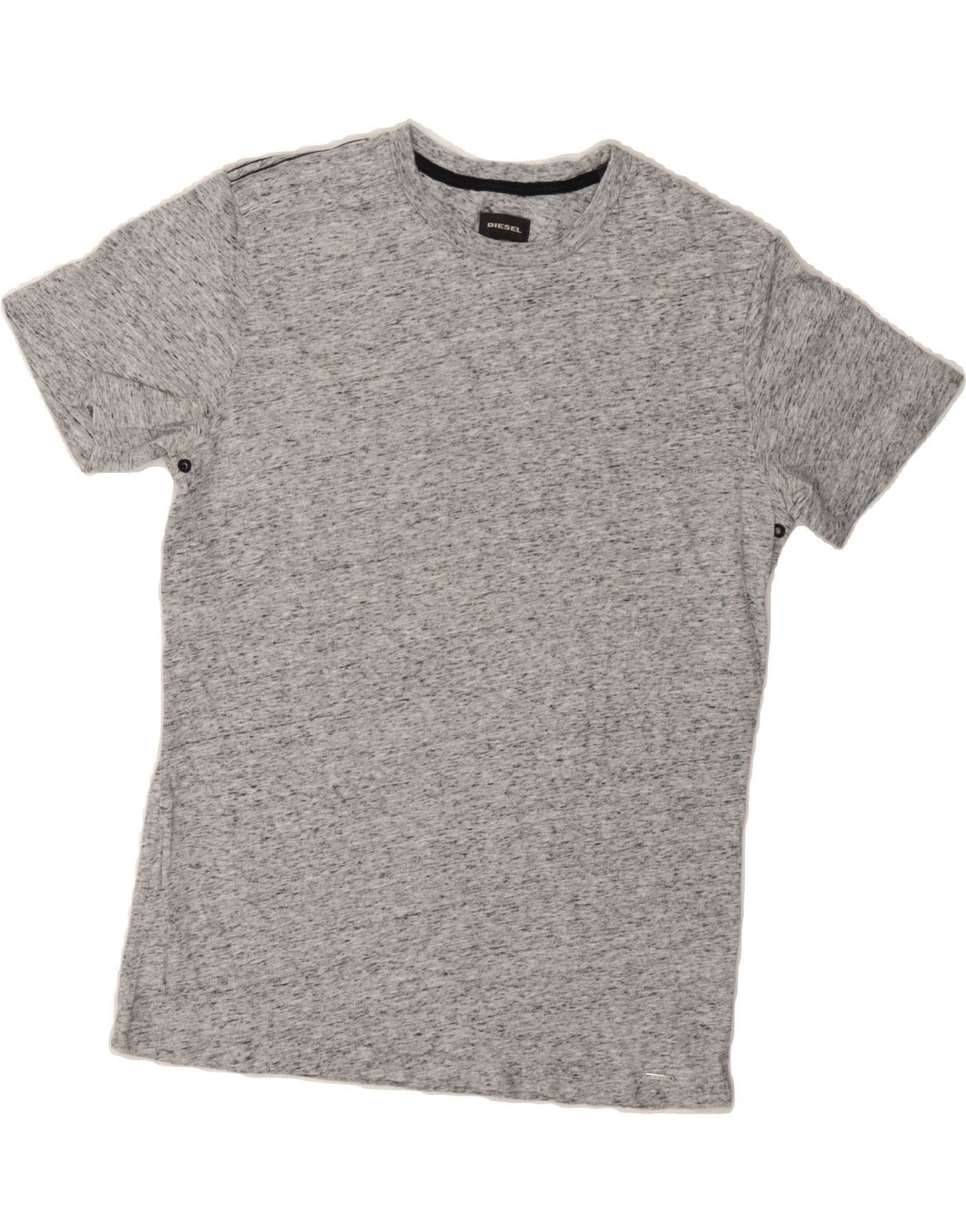 Diesel Mens T-Shirt Top Small Grey Flecked Cotton Size US S / EU 44-46 / 1 - 1 Thumbnail