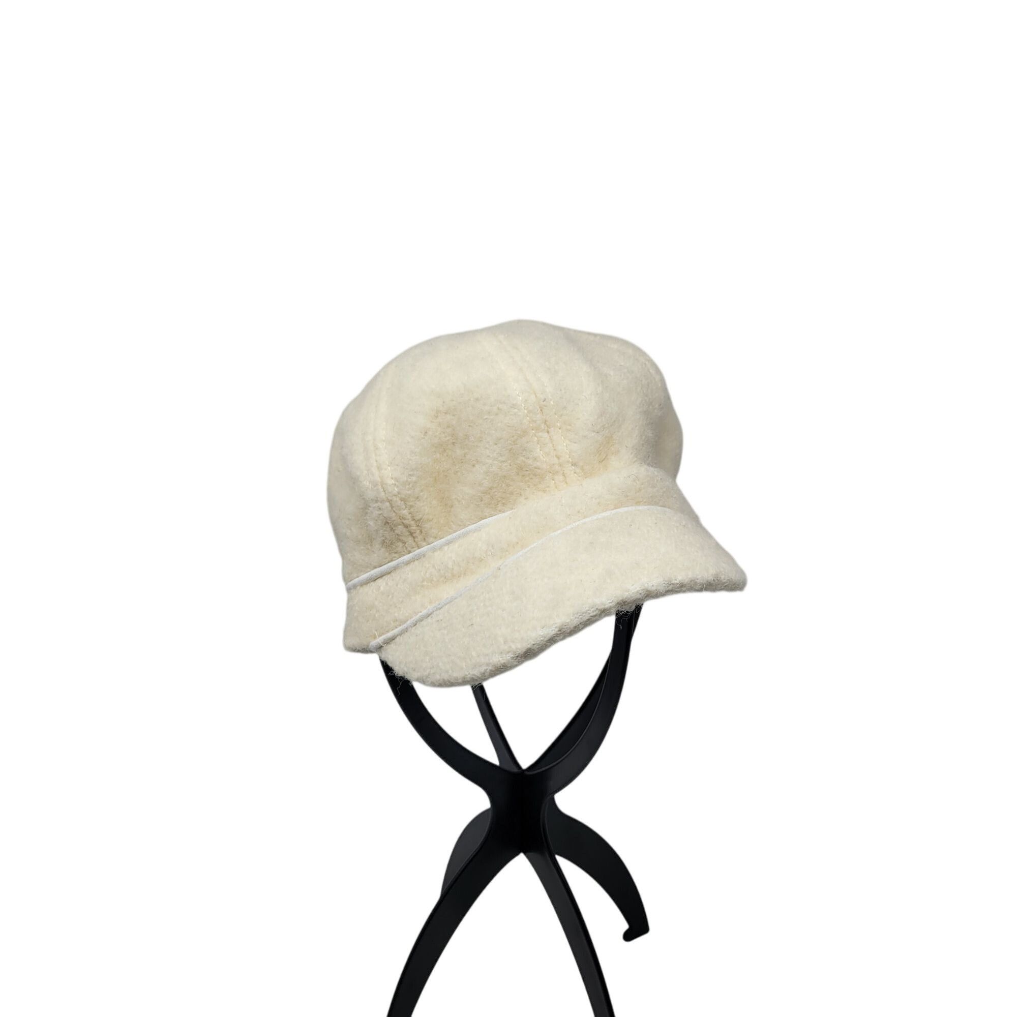 Designer August Hat Company Wool-Blend Cream Newsboy Cap Cabby Retro Size ONE SIZE - 4 Thumbnail