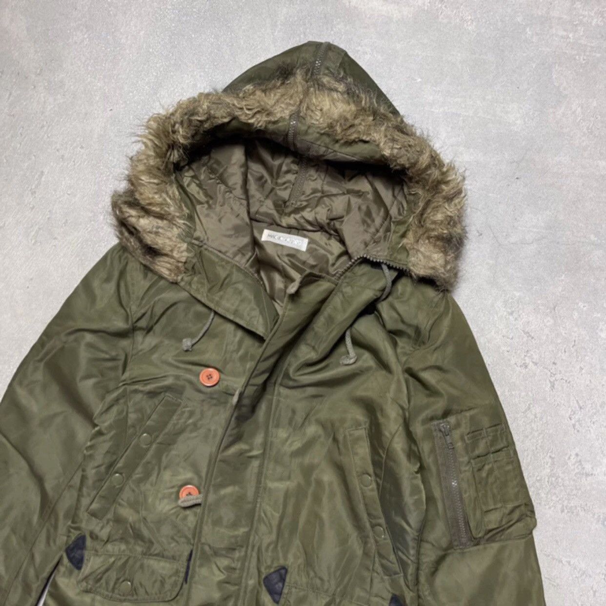 If Six Was Nine × Japanese Brand × Le Grande Bleu (L.G.B.) 2000s Magic Square Long Coat Faux Fur Parka Jacket Size US M / EU 48-50 / 2 - 2 Thumbnail