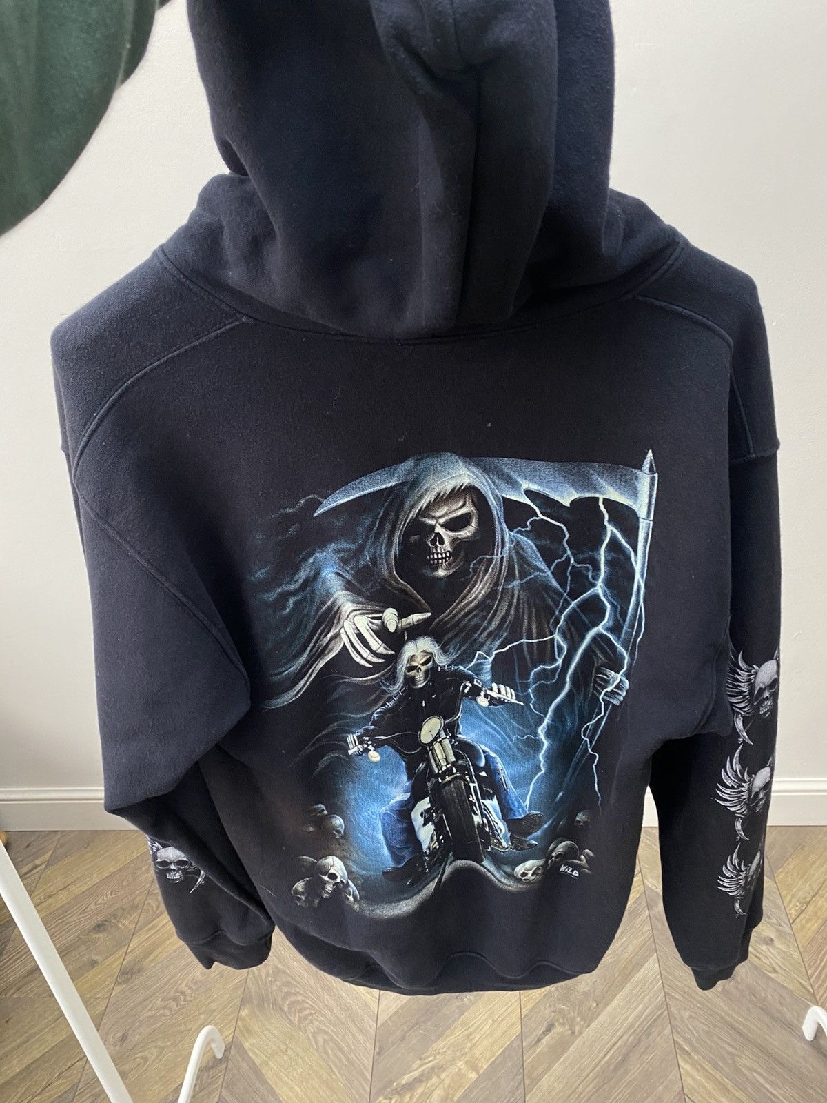 Other Vintage Wild Overprinted Hoodie Skull Size US XL / EU 56 / 4 - 10 Thumbnail