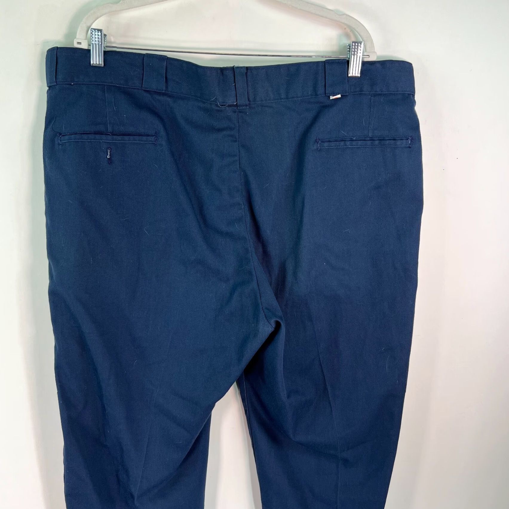 Dickies Dickies Mens Flat Front Regular Fit Straight Leg Blue Dress Pants Size 44x29 Size US 44 / EU 60 - 4 Thumbnail