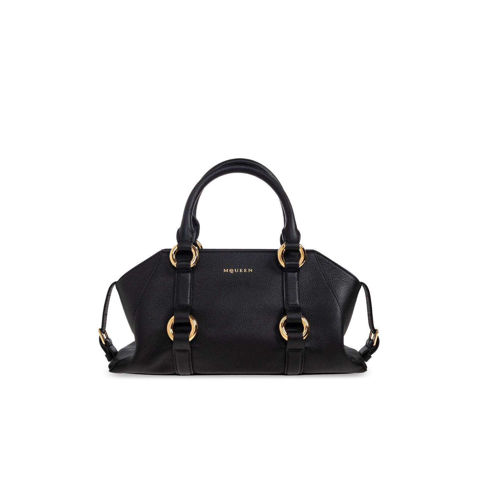 Alexander McQueen ALEXANDER MCQUEEN Farringdon Small Black Top Handle Bag New Size ONE SIZE - 1 Thumbnail