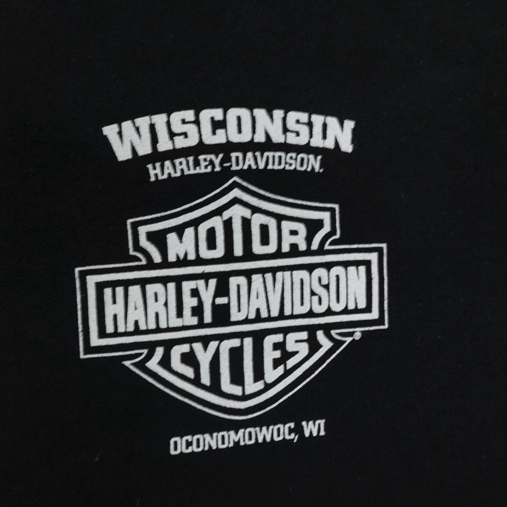 Harley Davidson Harley-Davidson Sweatshirt Mens Large Black 1/4 Zip Skull Motorcycles Wisconsin Graphic Print Size US L / EU 52-54 / 3 - 3 Thumbnail