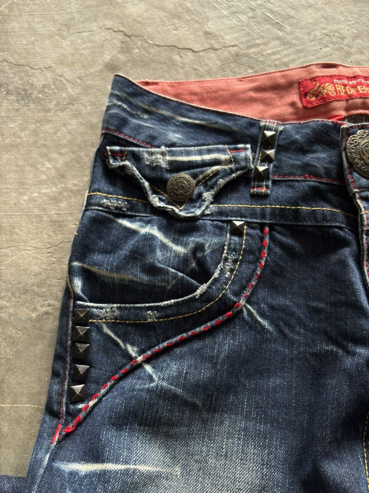 Hysteric Glamour FLARE RED PEPPER JEANS RED LABEL japanese distressed punk Size US 29 - 11 Thumbnail