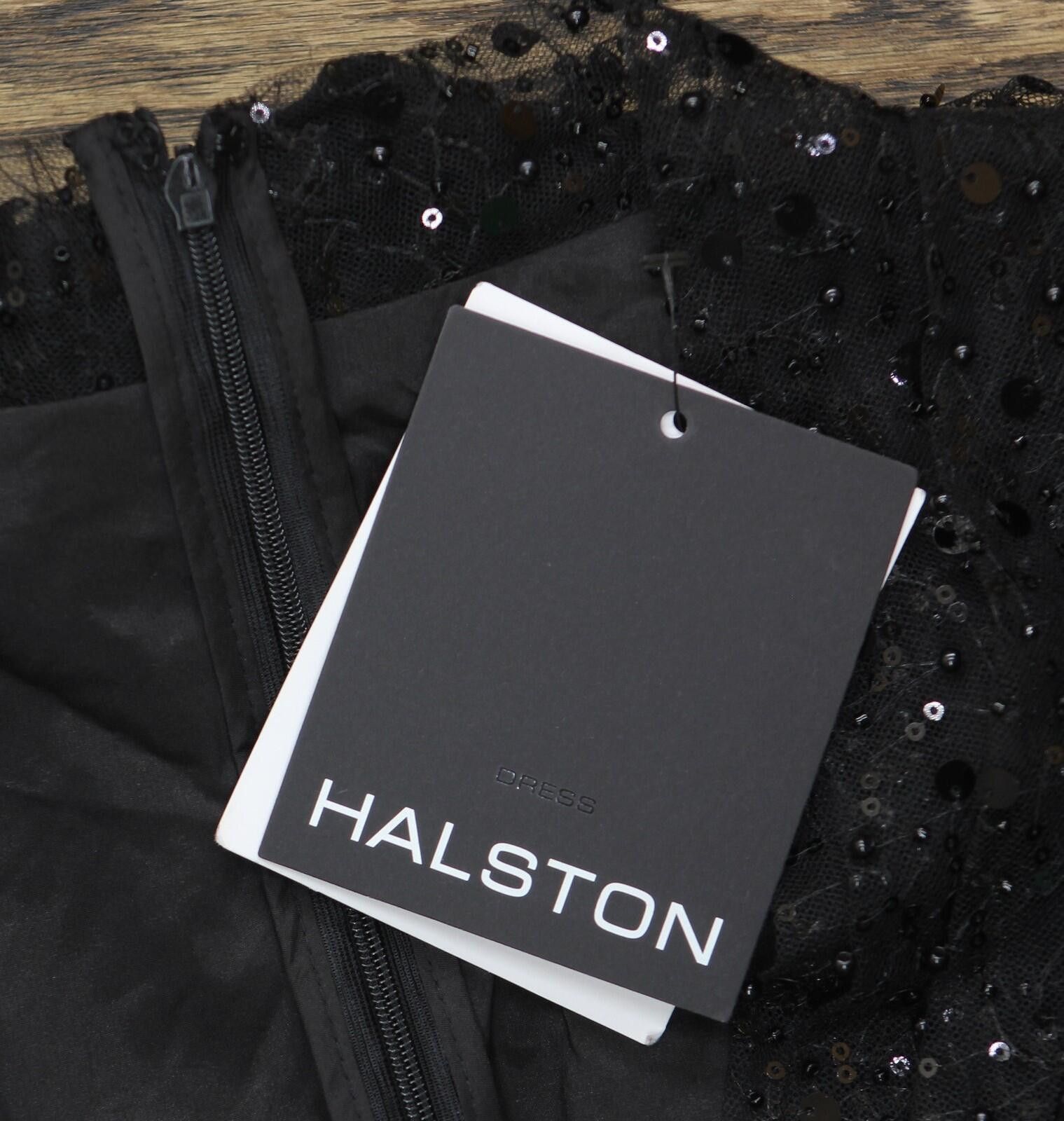 Other Nwt Halston Womens Black Fit & Flare Dress Hd4i3a64 Black 12 Size XL / US 12-14 / IT 48-50 - 3 Thumbnail