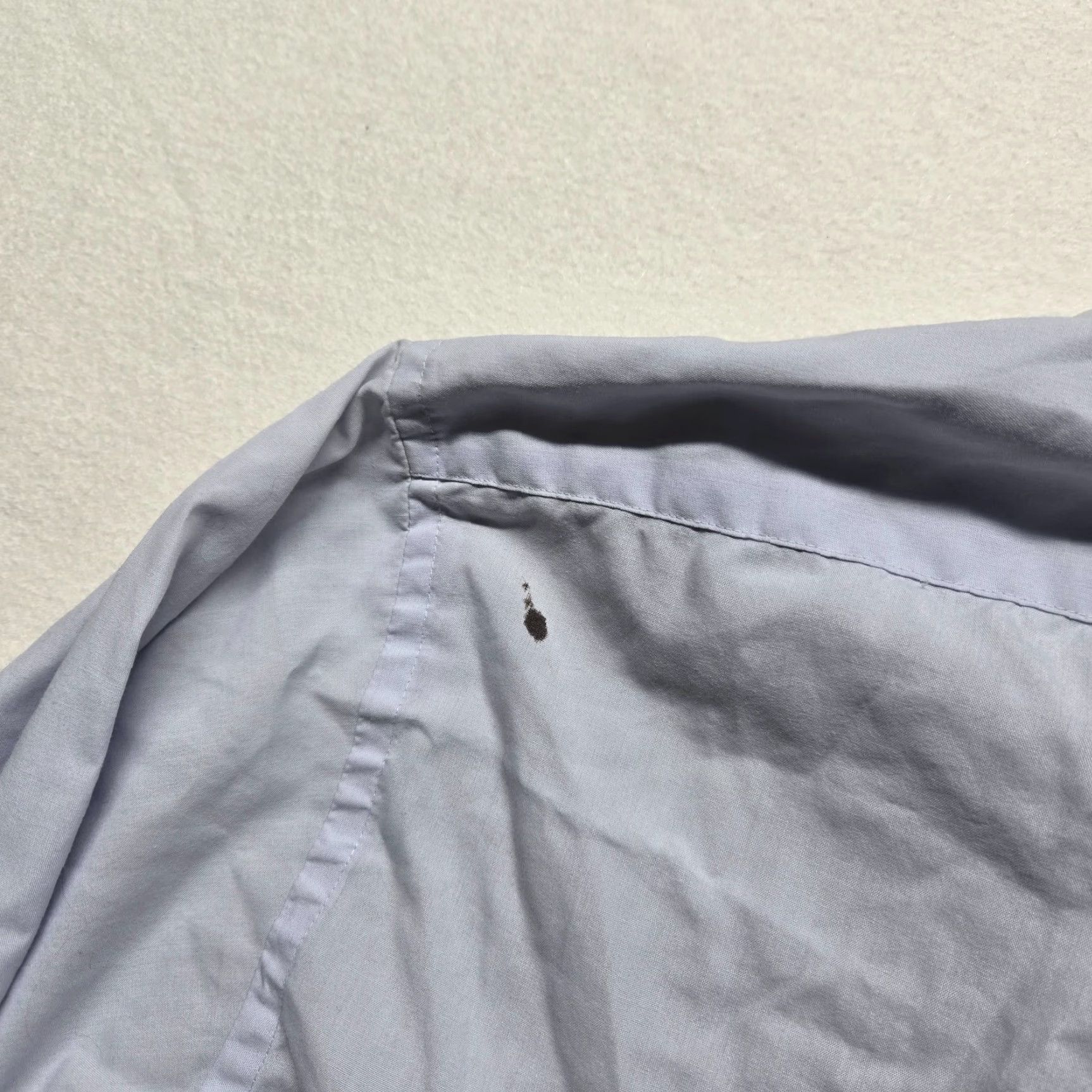 Arrow Arrow Dress Shirt Solid Blue Button Up Long Sleeve Adult Men's Size 14.5 Size 36R - 7 Thumbnail