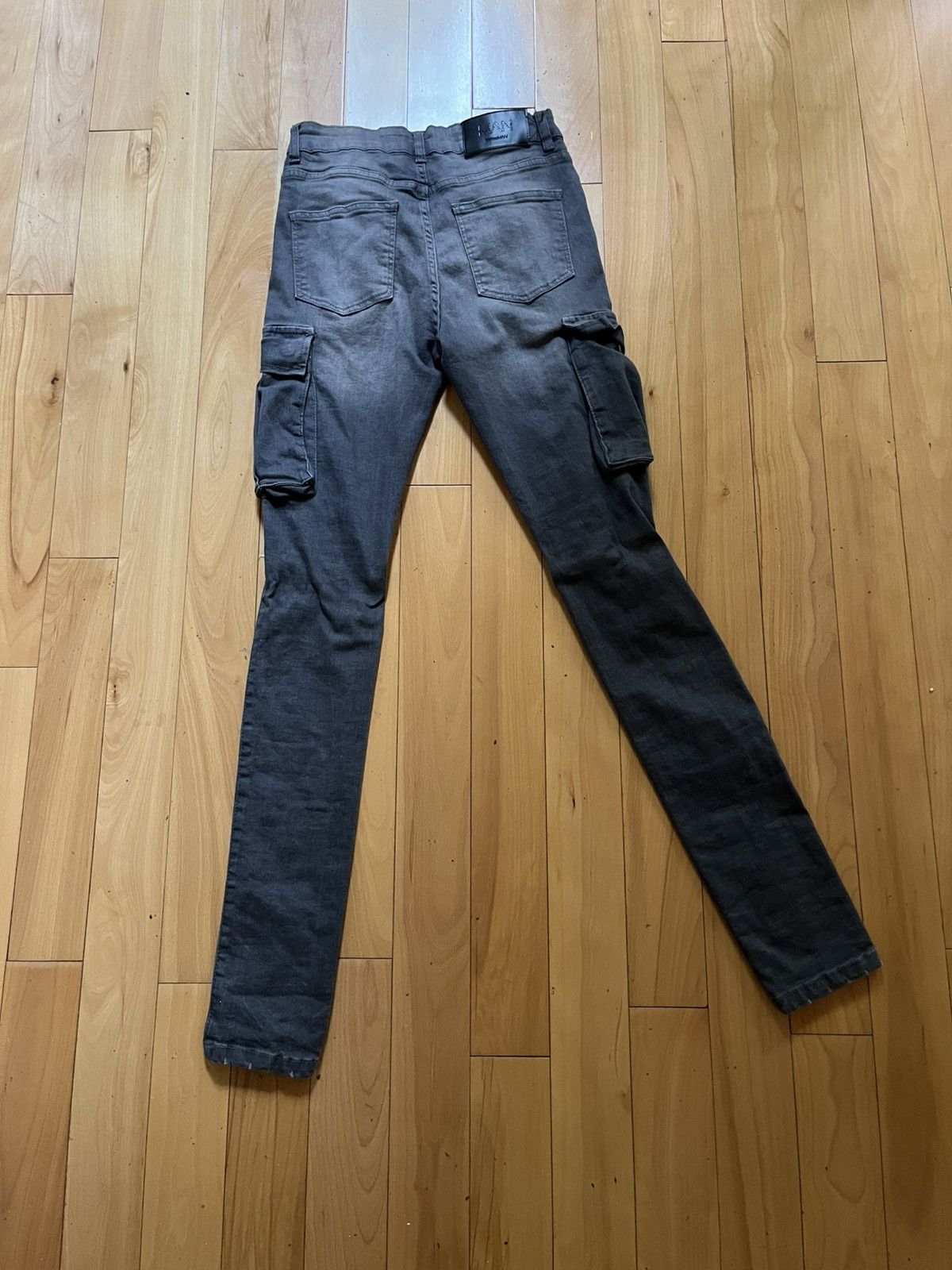 Boohoo Skinny Stretch Washed Cargo Jeans Size US 30 / EU 46 - 2 Thumbnail