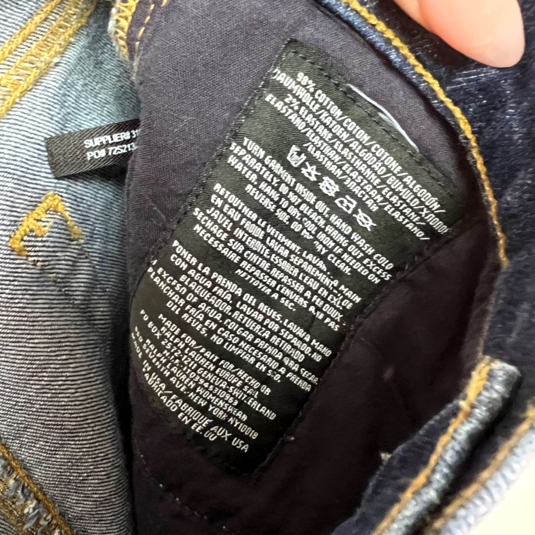 Ralph Lauren Ralph Lauren Womens Jeans Size 28 Coated Dark Wash Skinny Mid-Rise Stretch Denim Size 28" / US 6 / IT 42 - 4 Thumbnail