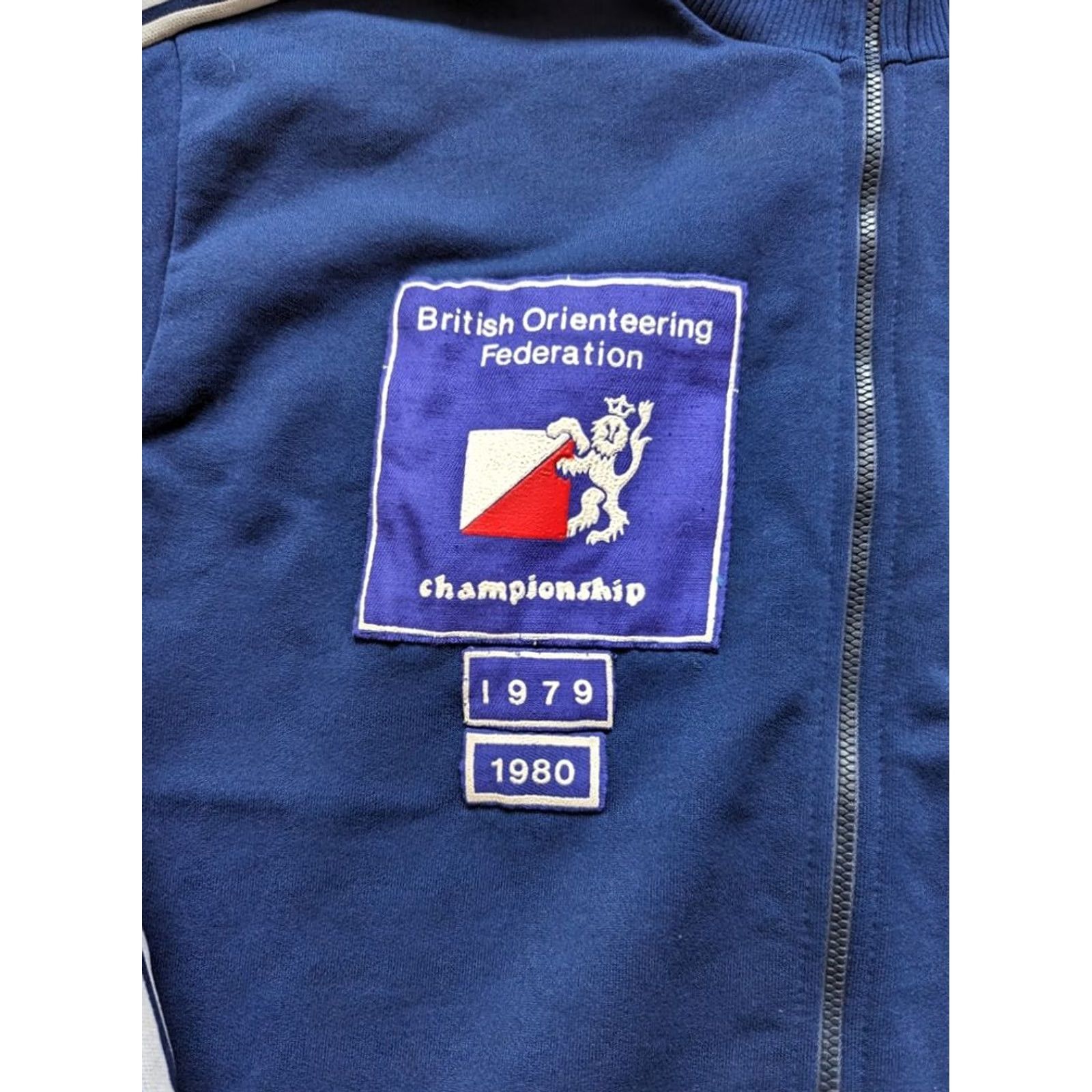 Vintage Rare Vintage British Orienteering Federation jacket 70s zip blue Mens 42 Polyester Jacket Size US XS / EU 42 / 0 - 3 Thumbnail