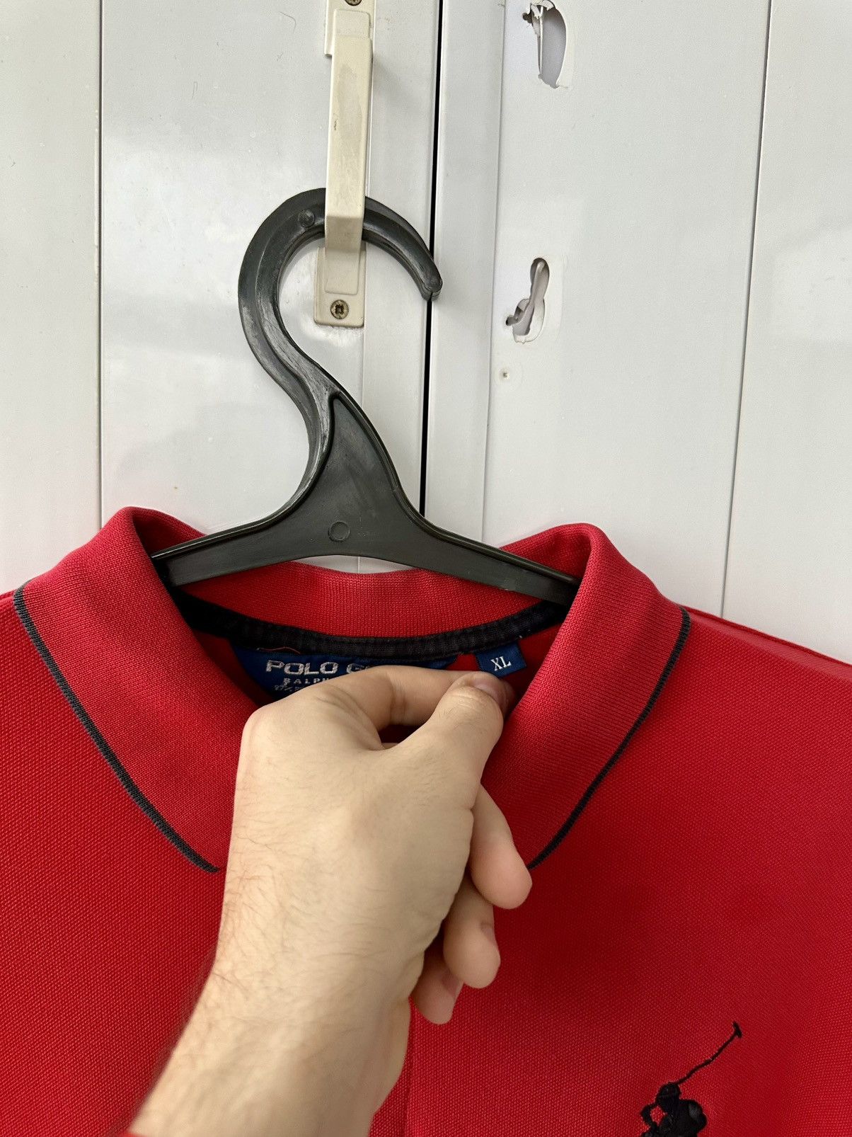 Polo Ralph Lauren Vintage Polo Ralph Lauren Red Polos Black Logo Size US XL / EU 56 / 4 - 9 Thumbnail