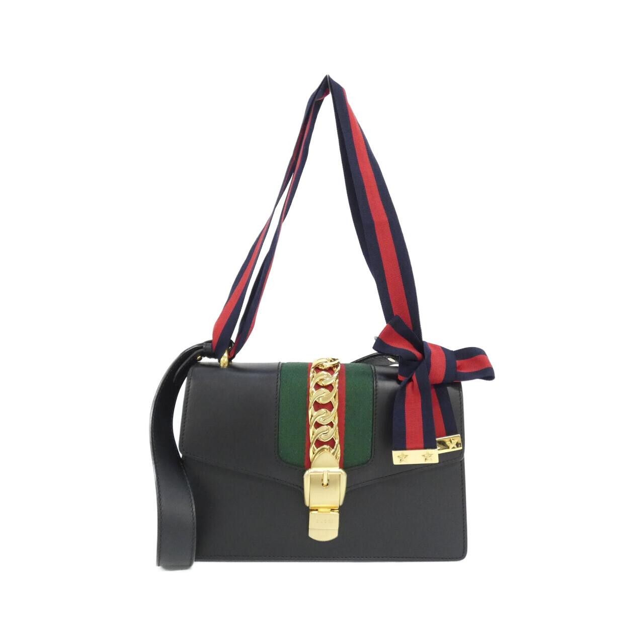 Gucci Gucci Gucci SYLVIE Leather Shoulder Bag Leather Shoulder Bag 421882 CVLEG DUTY FREE for USA Size ONE SIZE - 1 Thumbnail