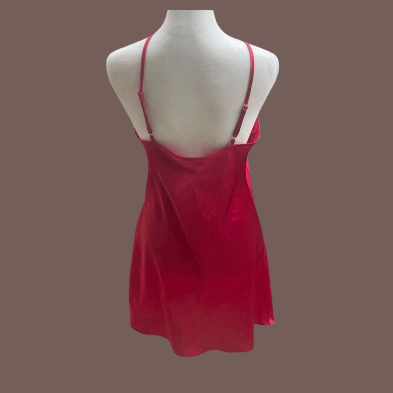Vintage VTG Lace Slip | Gilligan & O’Malley Red Satin | Y2K Small Size S / US 4 / IT 40 - 4 Thumbnail