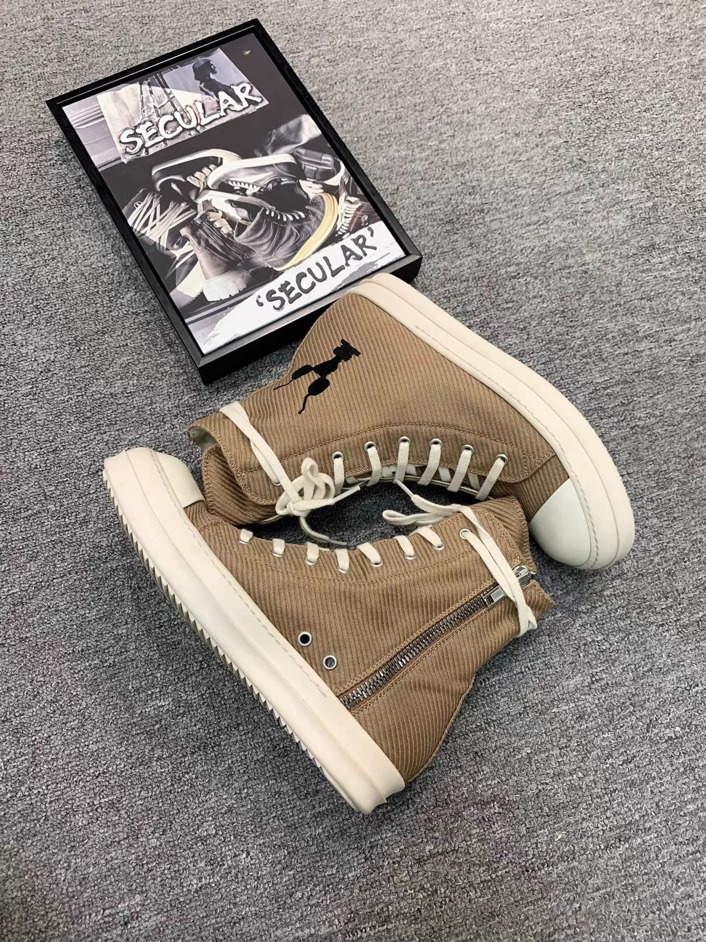 Rick Owens Rick Owens DRKSHDW Brown Canvas Big Converse K34 Size US 7.5 / EU 40-41 - 6 Thumbnail