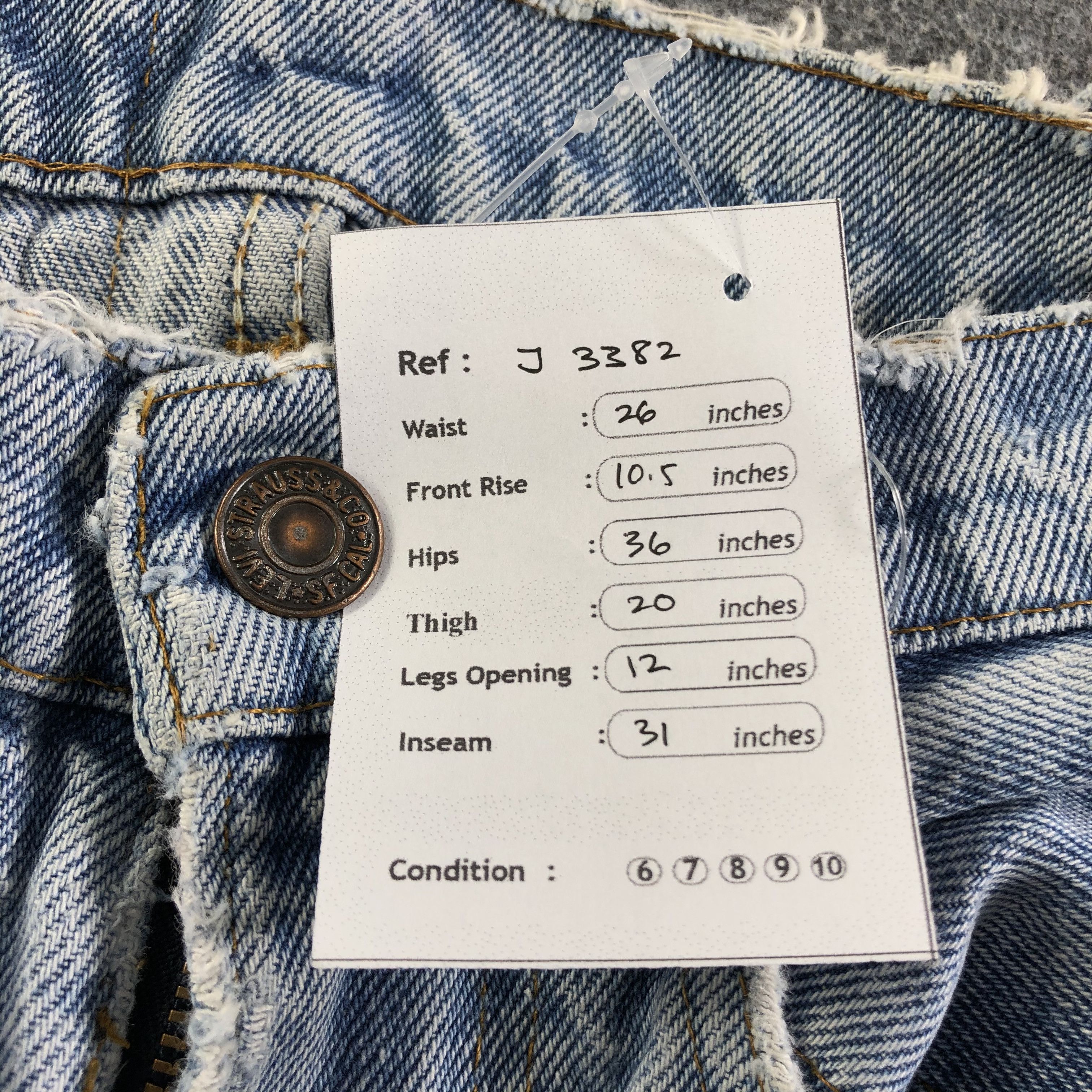 Levi's Vintage Light Wash Levis Jeans-J3382 Size US 26 / EU 42 - 12 Thumbnail