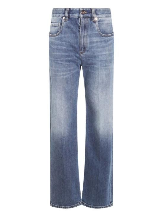 Brunello Cucinelli BRUNELLO CUCINELLI Women Denim Pants MP114P4006 C8986 Blue Size 30" / US 8 / IT 44 - 1 Thumbnail