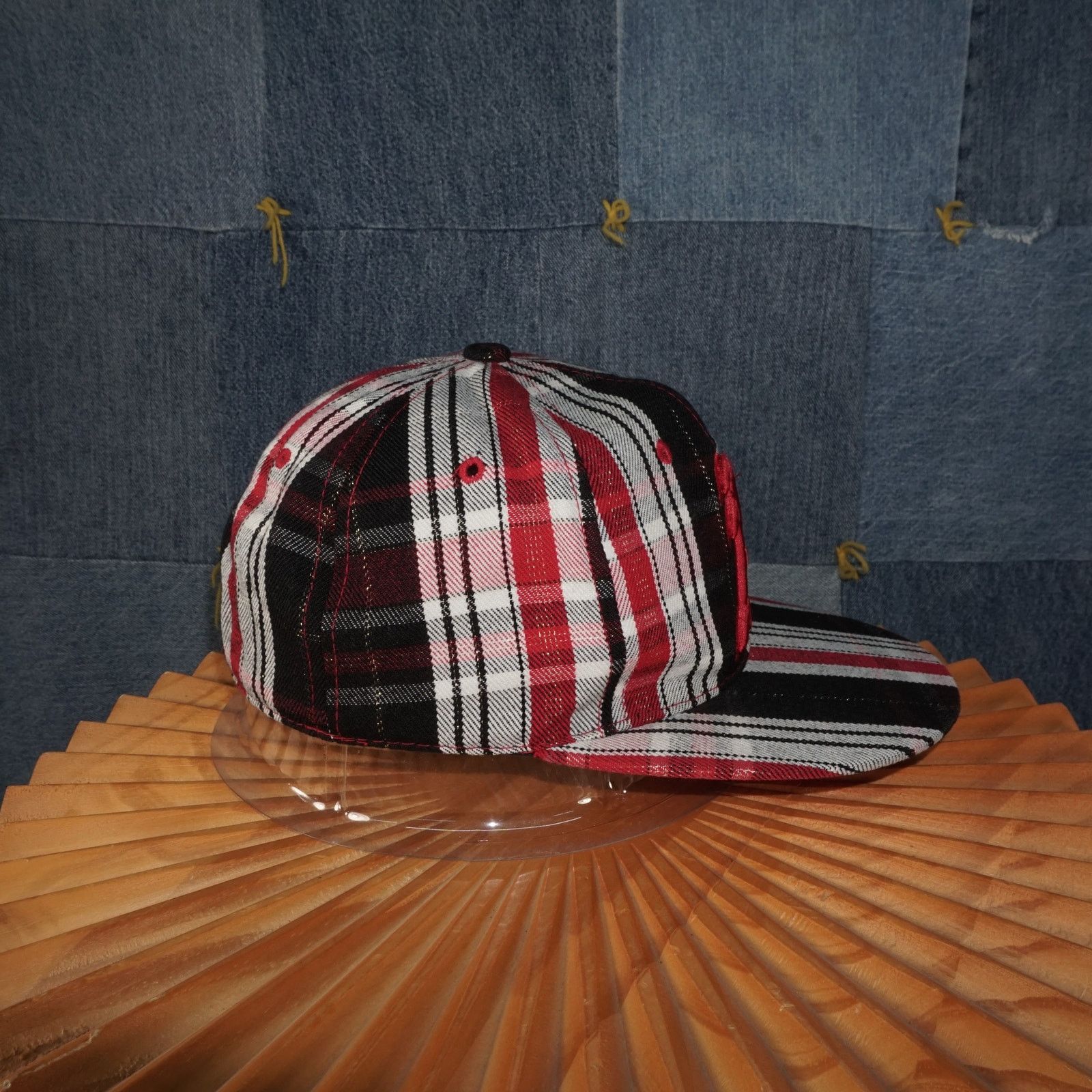 MLB OSFA - Vintage / Y2K Plaid Embroidered Oakland A's Snap Hat Size ONE SIZE - 5 Thumbnail