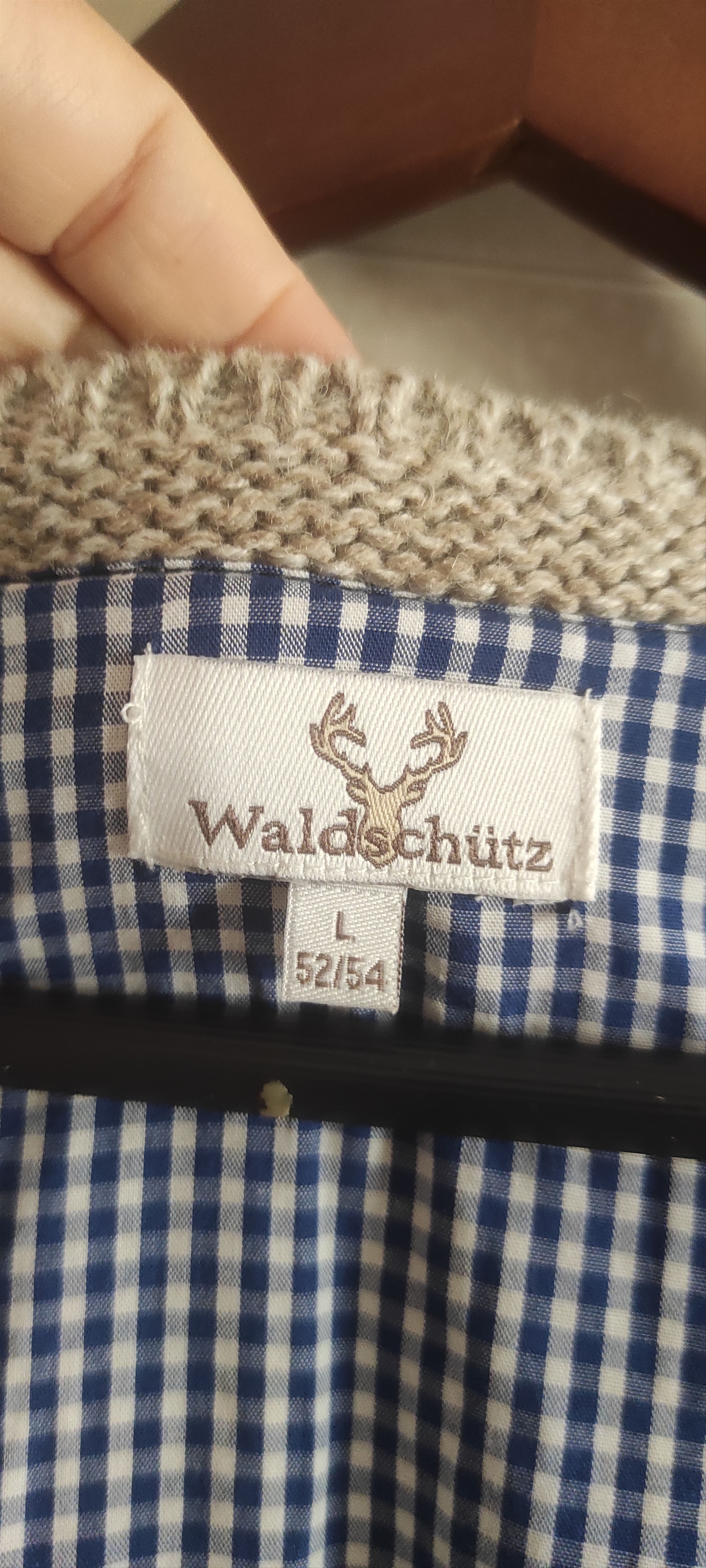 Vintage Waldschütz Gray Wool Trachten Gillet Mens Knit Vest Size US L / EU 52-54 / 3 - 8 Thumbnail