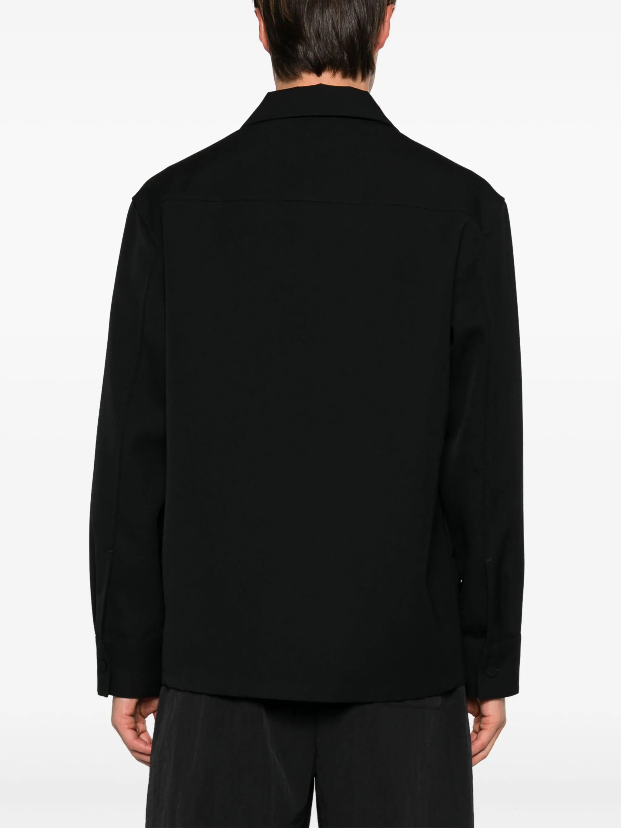 Jil Sander o1s22i1n1024 Zippered Overshirt in Black Size US M / EU 48-50 / 2 - 4 Thumbnail