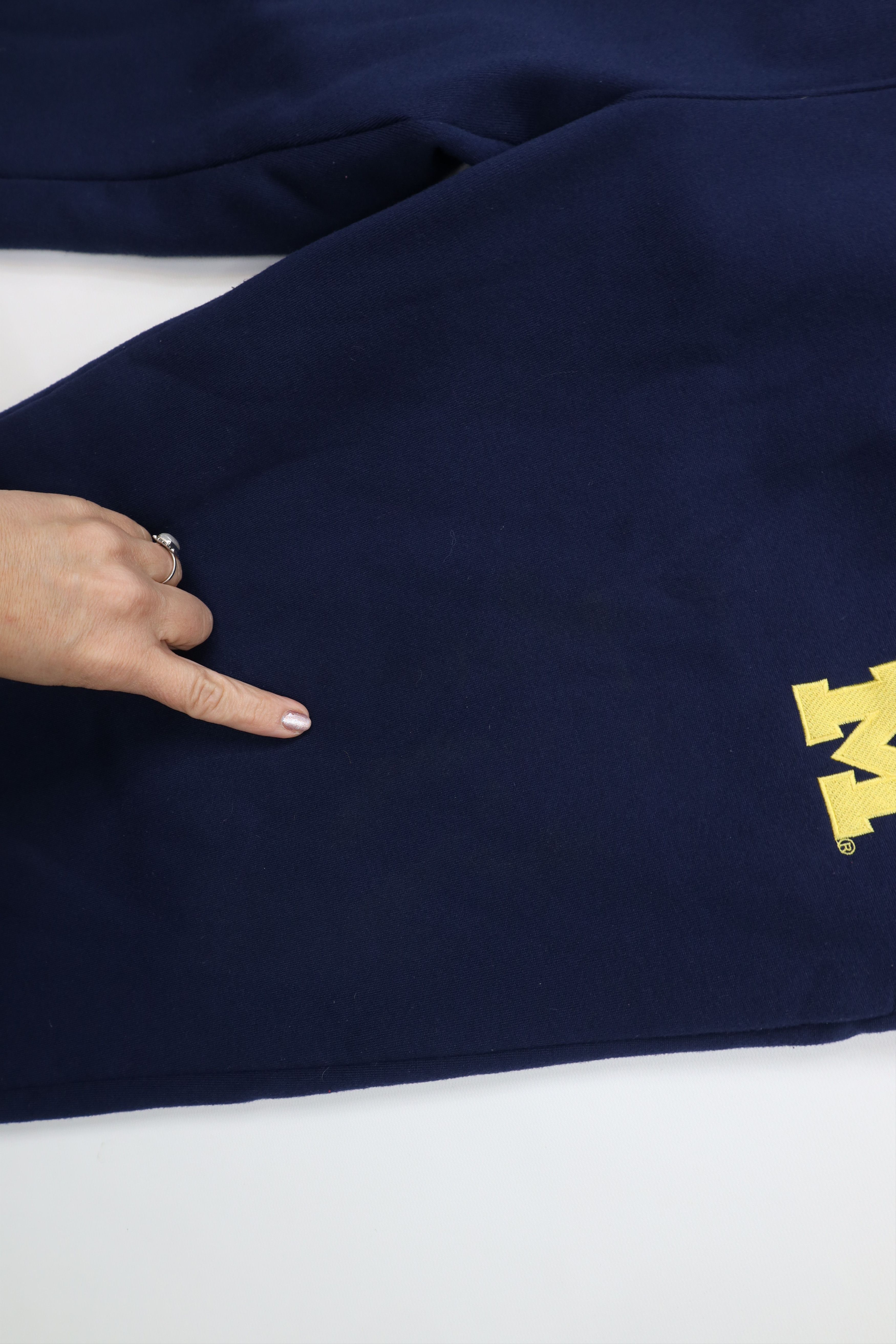 Vintage Vintage 90s University of Michigan Wide Leg Sweatpants Blue Size US 40 / EU 56 - 5 Thumbnail
