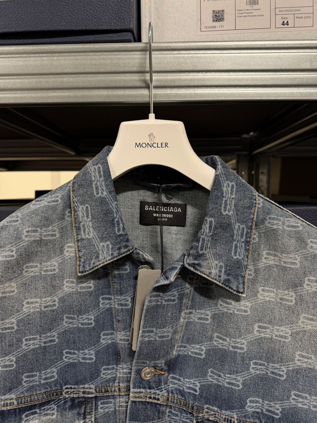 Balenciaga Balenciaga Oversized BB Monogram Denim Jacket NEW 2000$ Size US M / EU 48-50 / 2 - 2 Thumbnail