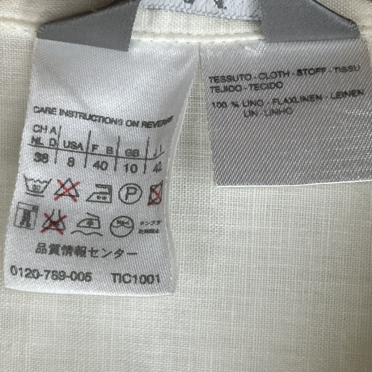 Designer × Max Mara MaxMara Linen Button Up Shirt White Top Blouse Size M / US 6-8 / IT 42-44 - 5 Thumbnail
