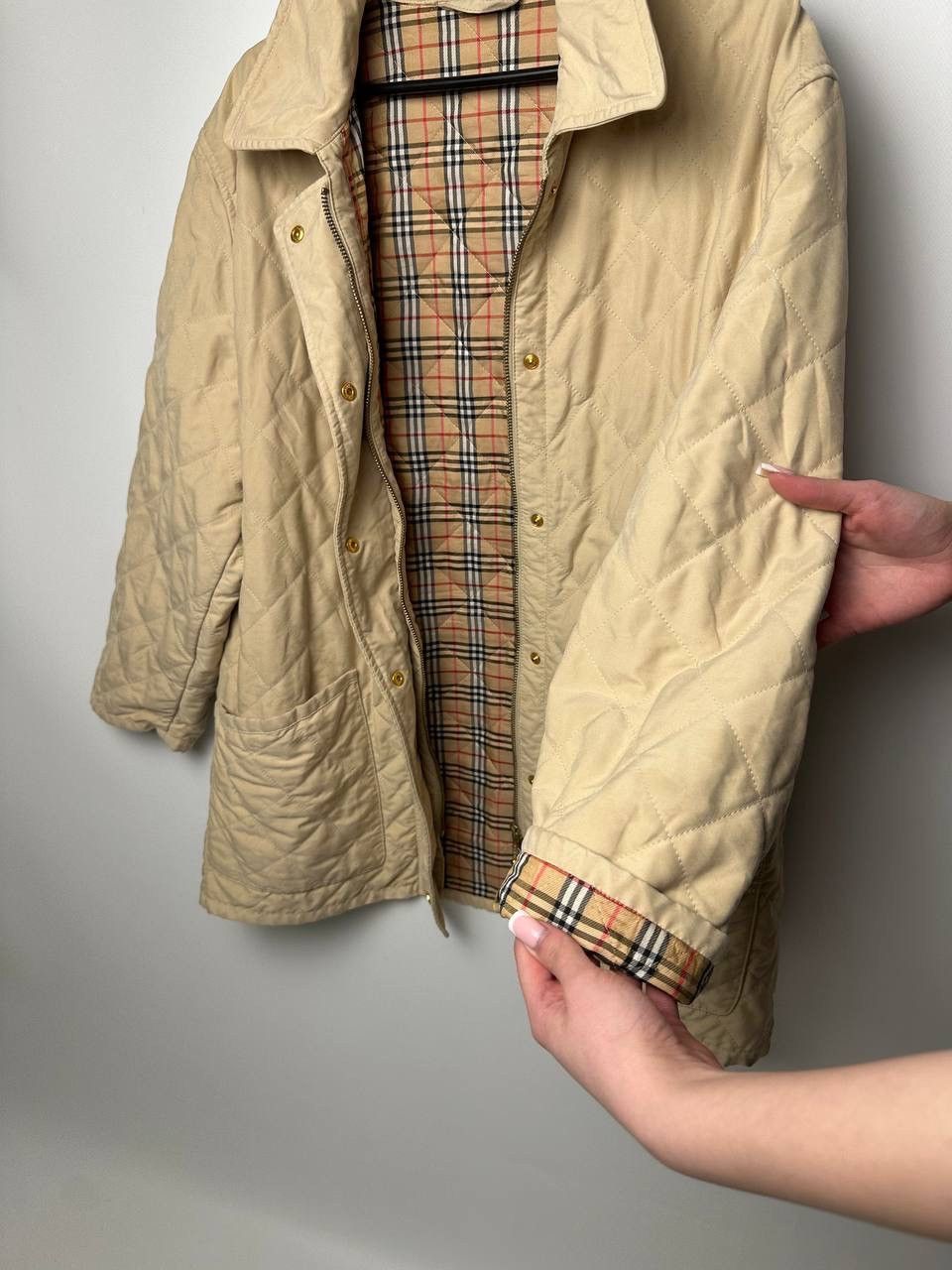 Burberry 90s Burberrys Quilted Monogram Nova Check Light Jacket 🔥 Size L / US 10 / IT 46 - 10 Thumbnail