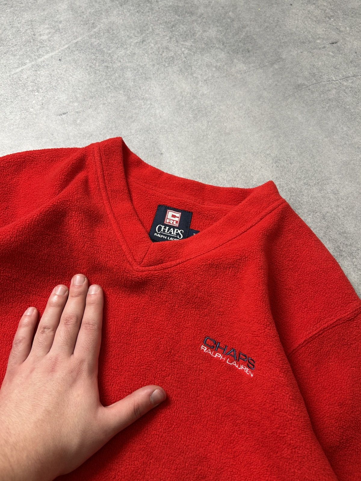 Polo Ralph Lauren Polo Ralph Lauren x Chaps red fleece sweatshirt Size US M / EU 48-50 / 2 - 2 Thumbnail