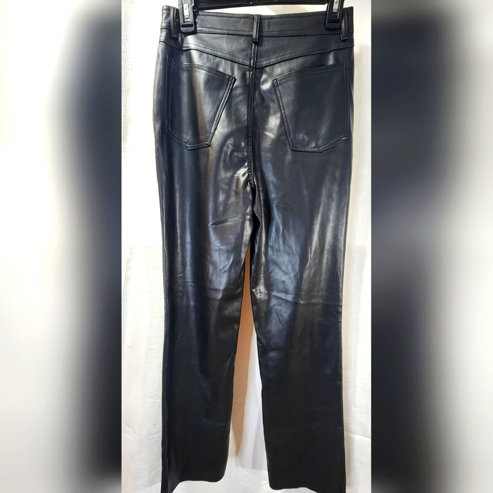 Steve Madden Steve Madden Loren High-Rise Faux-Leather Pants Sz 27 Black Size 27" / US 4 / IT 40 - 3 Thumbnail