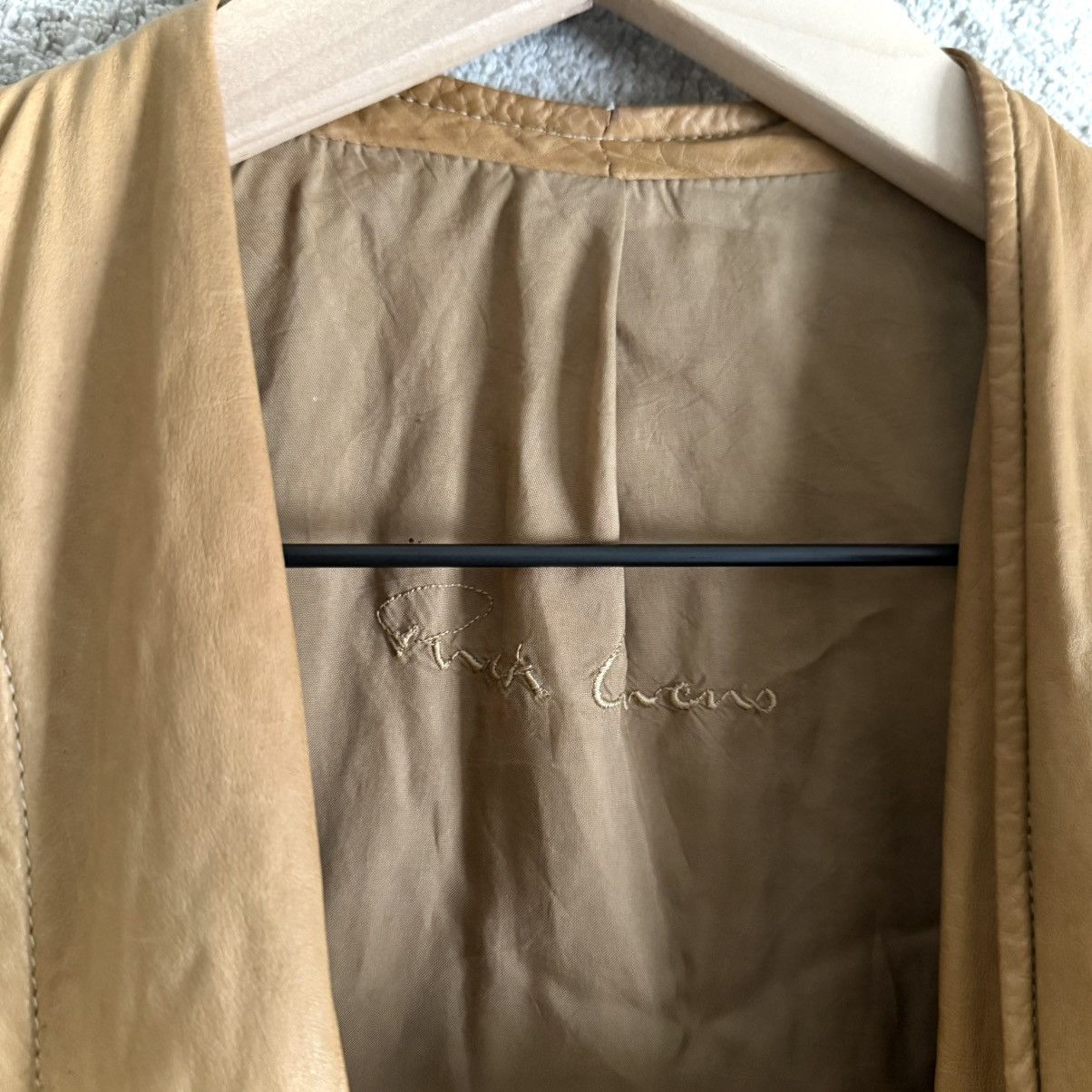 Rick Owens SS04 Rick Owens 'Citroen' Kangaroo Leather Pleated Jacket Size M / US 6-8 / IT 42-44 - 4 Thumbnail