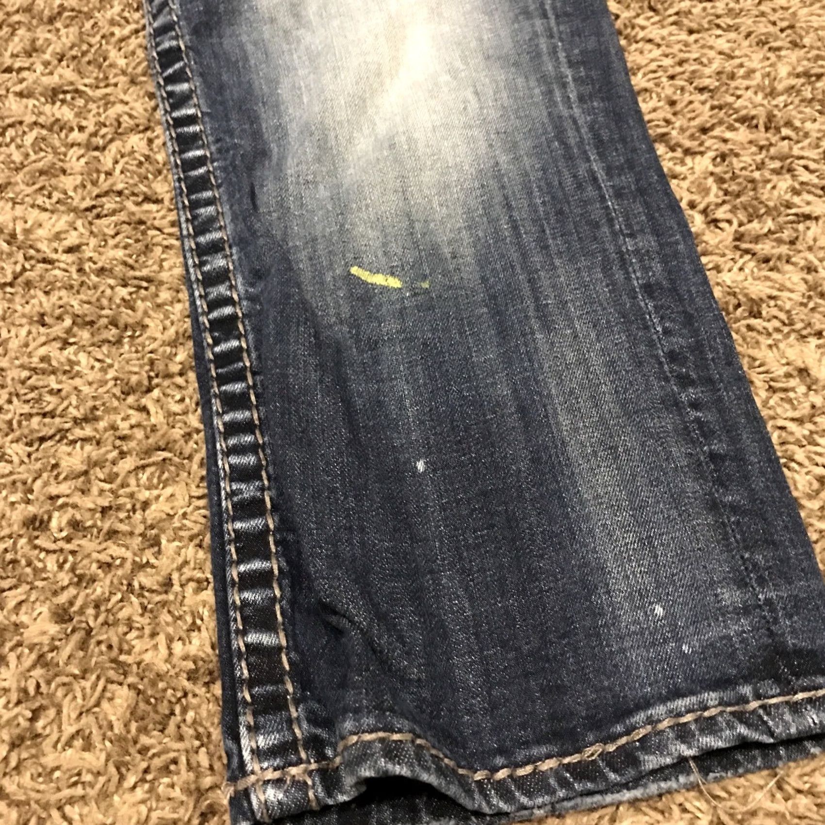 Vintage VIGOSS Womens Capri Jeans Denim Cotton Blue 7/8 Capris Regular Rise 32in Waist Inseam 22in Button Pockets Capris Size 28" / US 6 / IT 42 - 2 Thumbnail