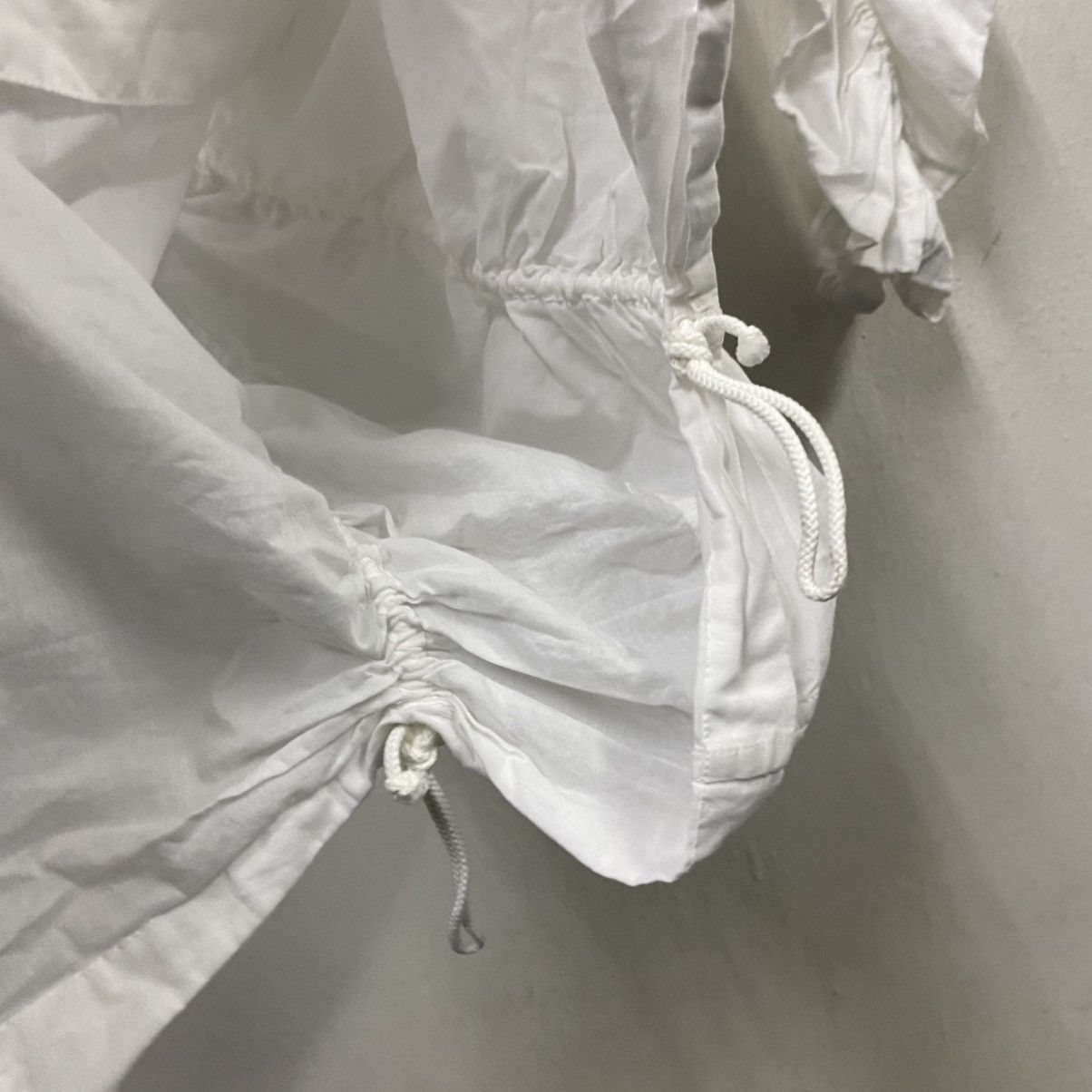 Issey Miyake Issey Miyake White Ruched Button-Up Shirt Size M / US 6-8 / IT 42-44 - 11 Thumbnail