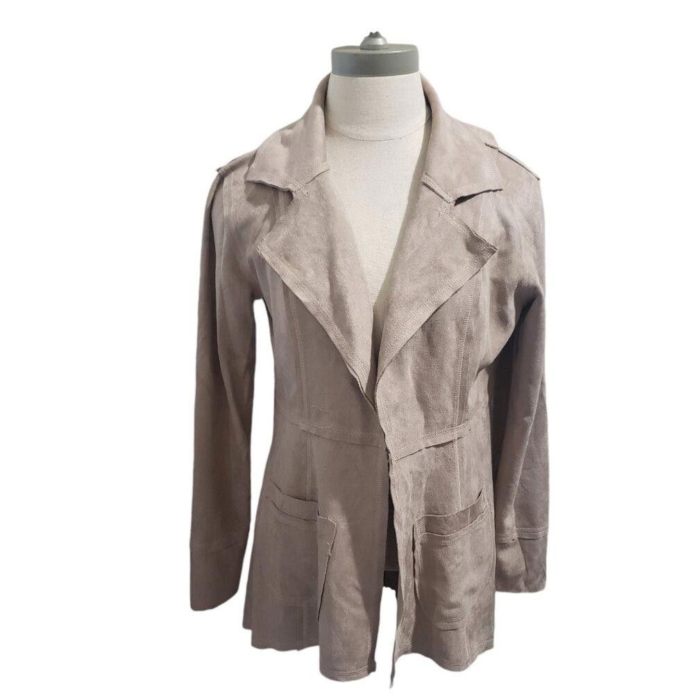 Designer CT1934 Ethyl Tan Faux Suede Jacket S Size S / US 4 / IT 40 - 1 Thumbnail