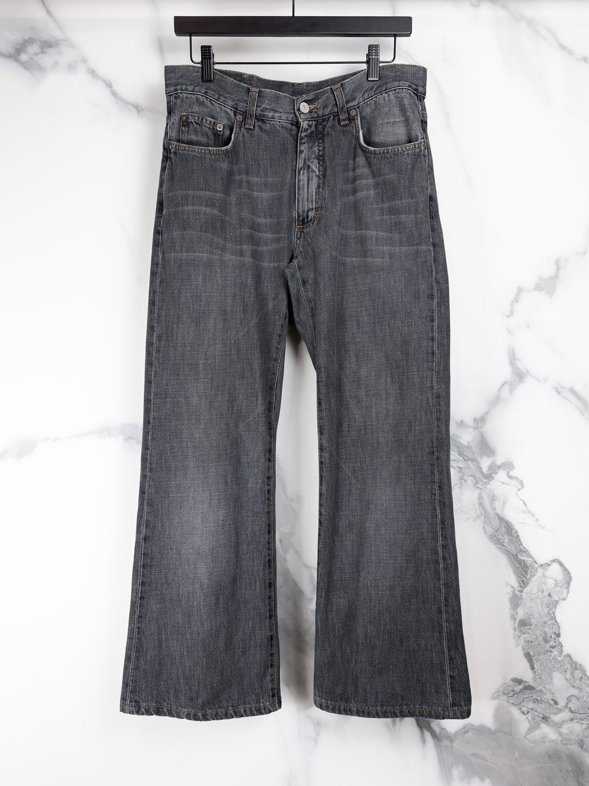 パンツ GUCCI by TOM FORD straight denims gray Gucci × Tom Ford Gucci by Tom Ford 2003 Zip Flared Jeans | Grailed