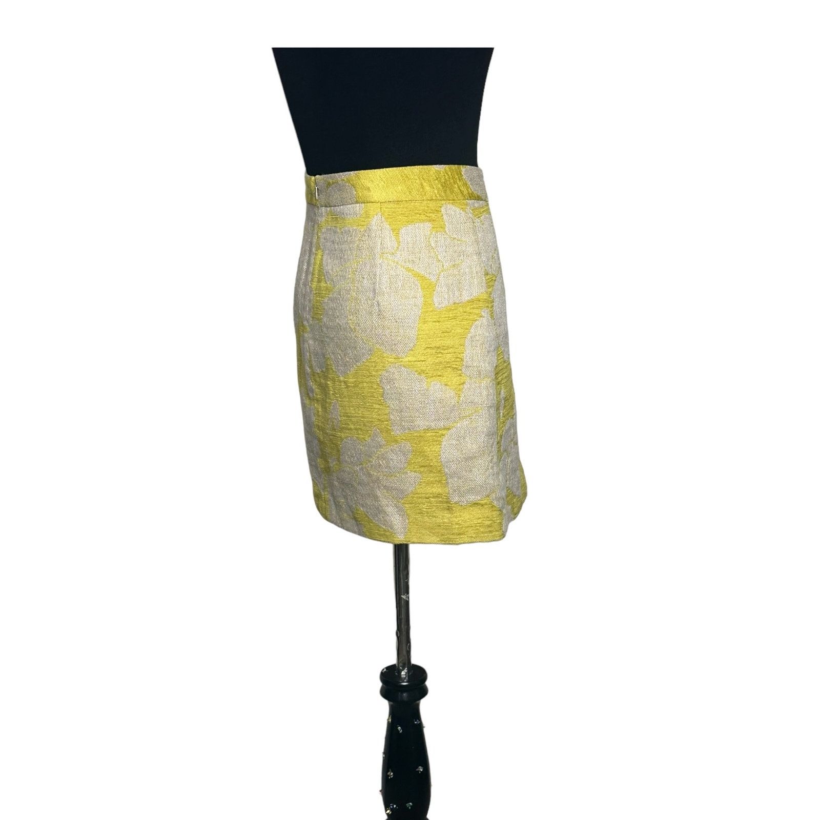 Zara Zara Basic yellow tan burlap lined mini skirt size Large Size 32" / US 10 / IT 46 - 8 Thumbnail