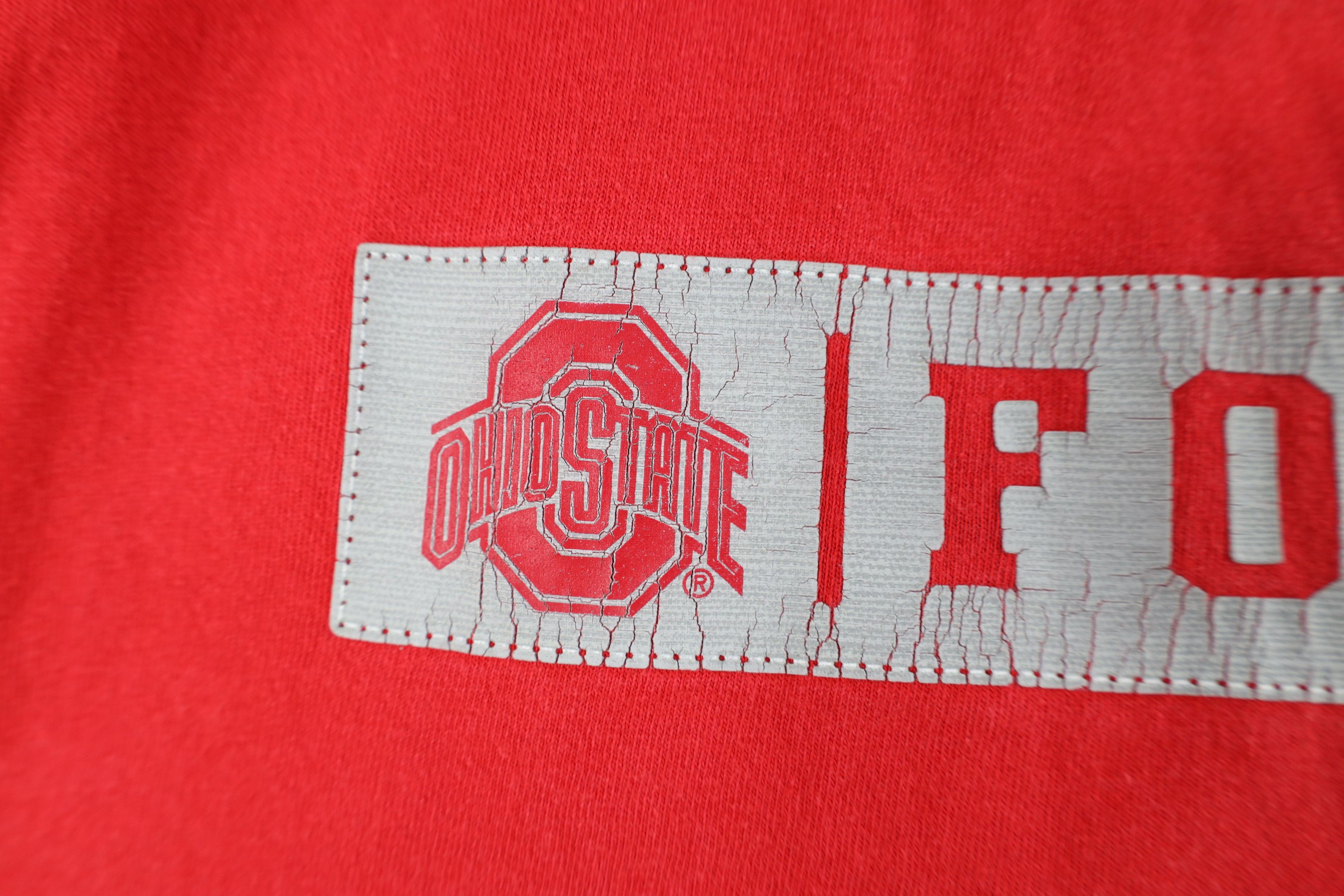 Nike Vintage Nike Swoosh Ohio State University Football T-Shirt Size US L / EU 52-54 / 3 - 6 Thumbnail