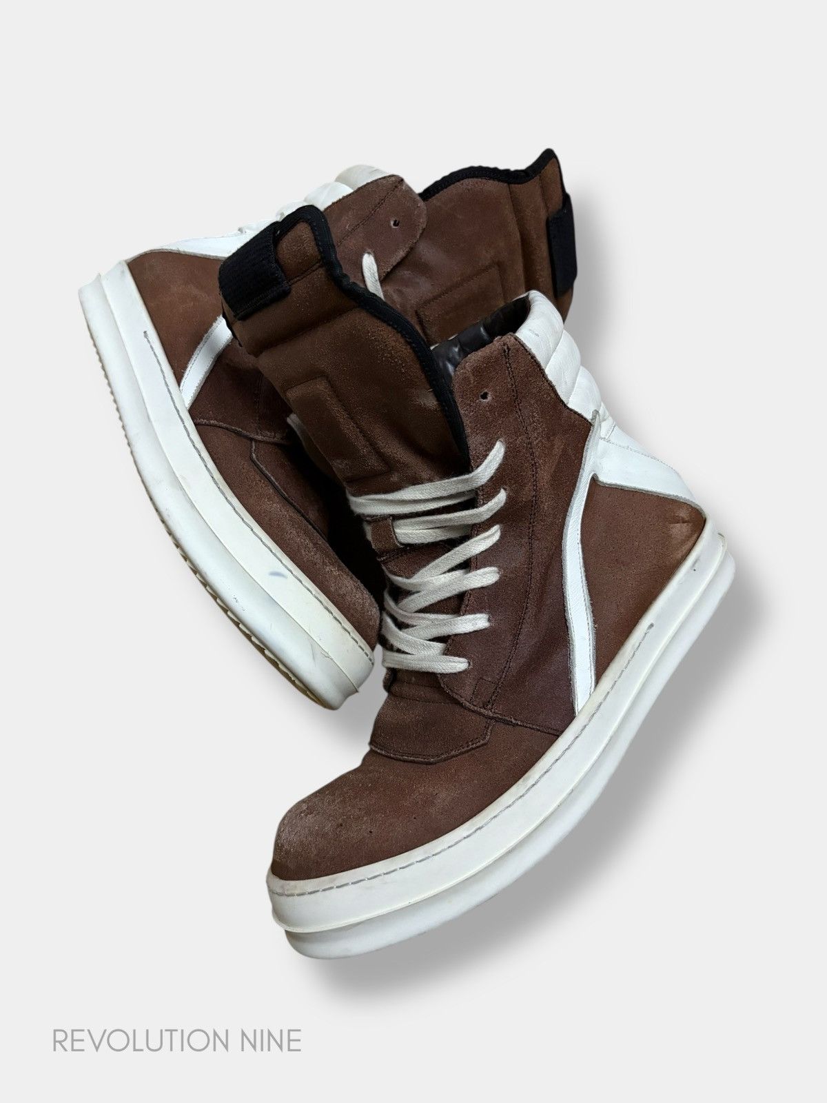 Rick Owens Rick Owens FW13 brown suede geobasket Size US 7.5 / EU 40-41 - 1 Thumbnail