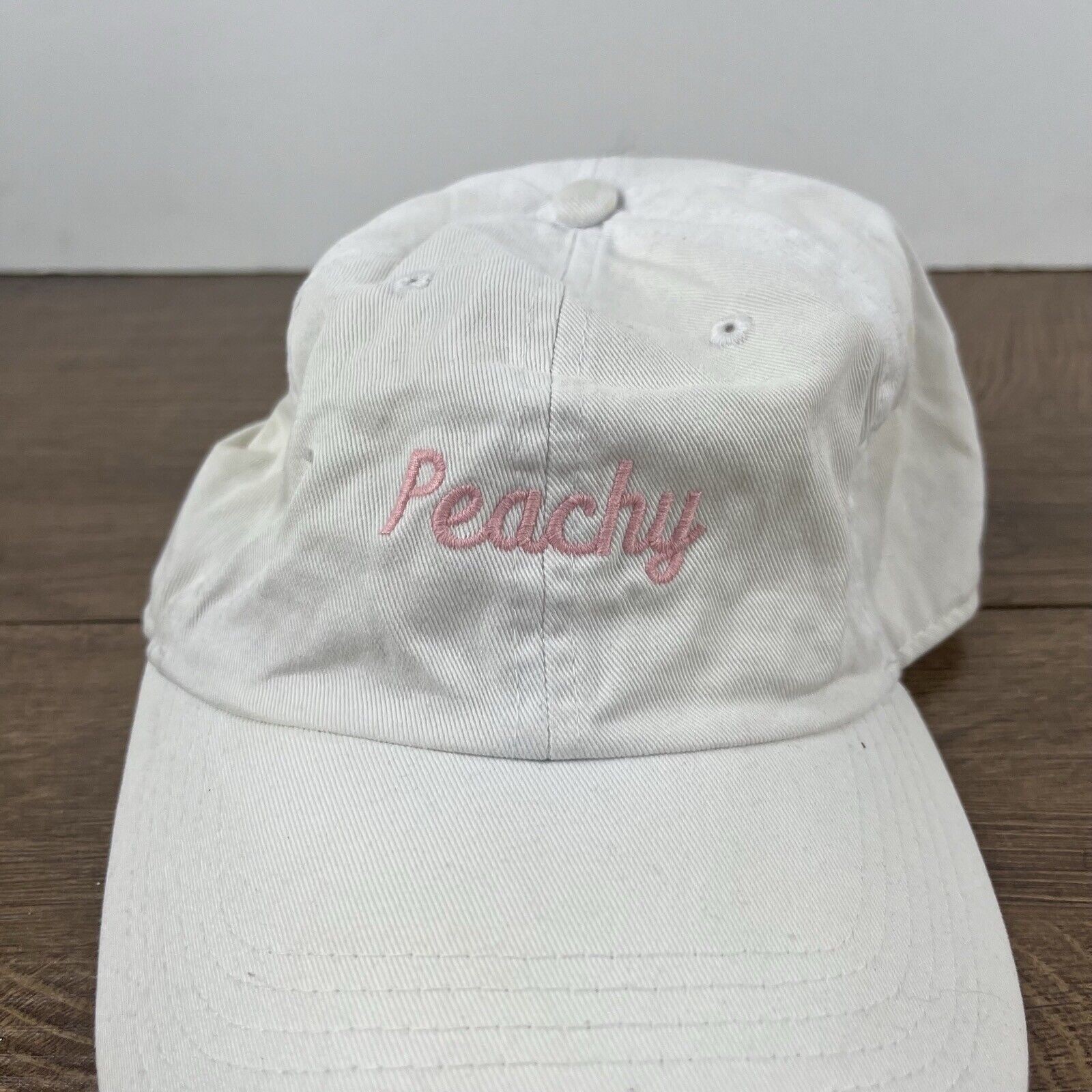 Other Peachy Hat Peach Adjustable Hat White Adjustable Hat White A Size ONE SIZE - 7 Thumbnail