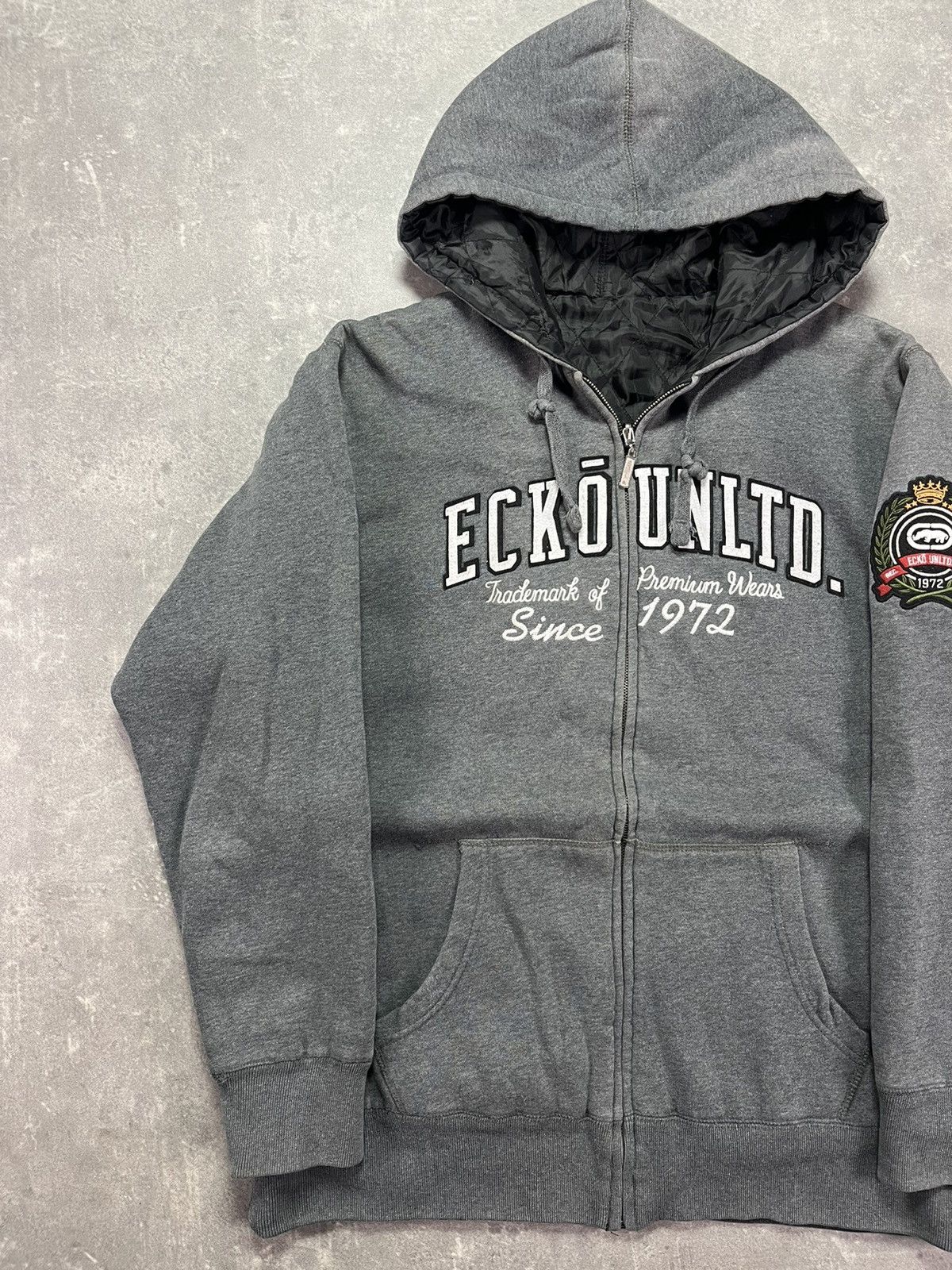 Ecko Unltd. Ecko Unltd Spellout Big Logo Reversible Zip Hoodie Jacket XL Size US XL / EU 56 / 4 - 5 Thumbnail