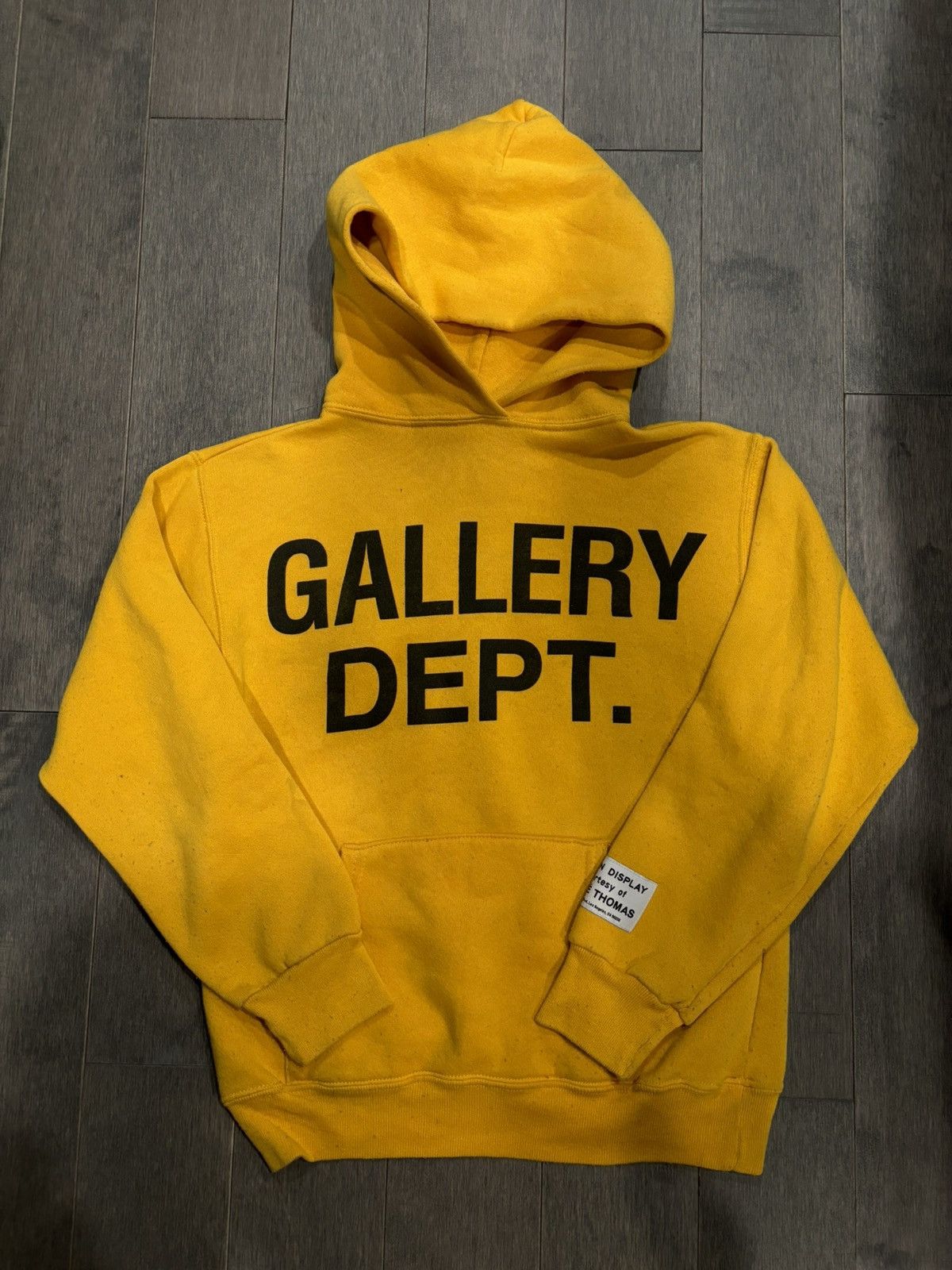 image of Gallery Dept Logo Hoodie Xs Xsmall in Yellow, Men's