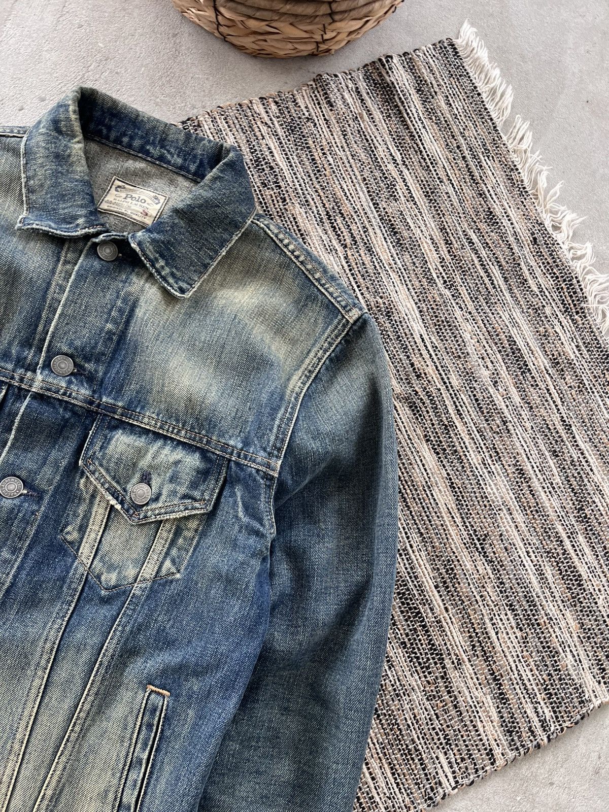 Polo Ralph Lauren Vintage Polo Ralph Lauren Avantgarde Faded Y2K Denim Jacket Size US S / EU 44-46 / 1 - 4 Thumbnail