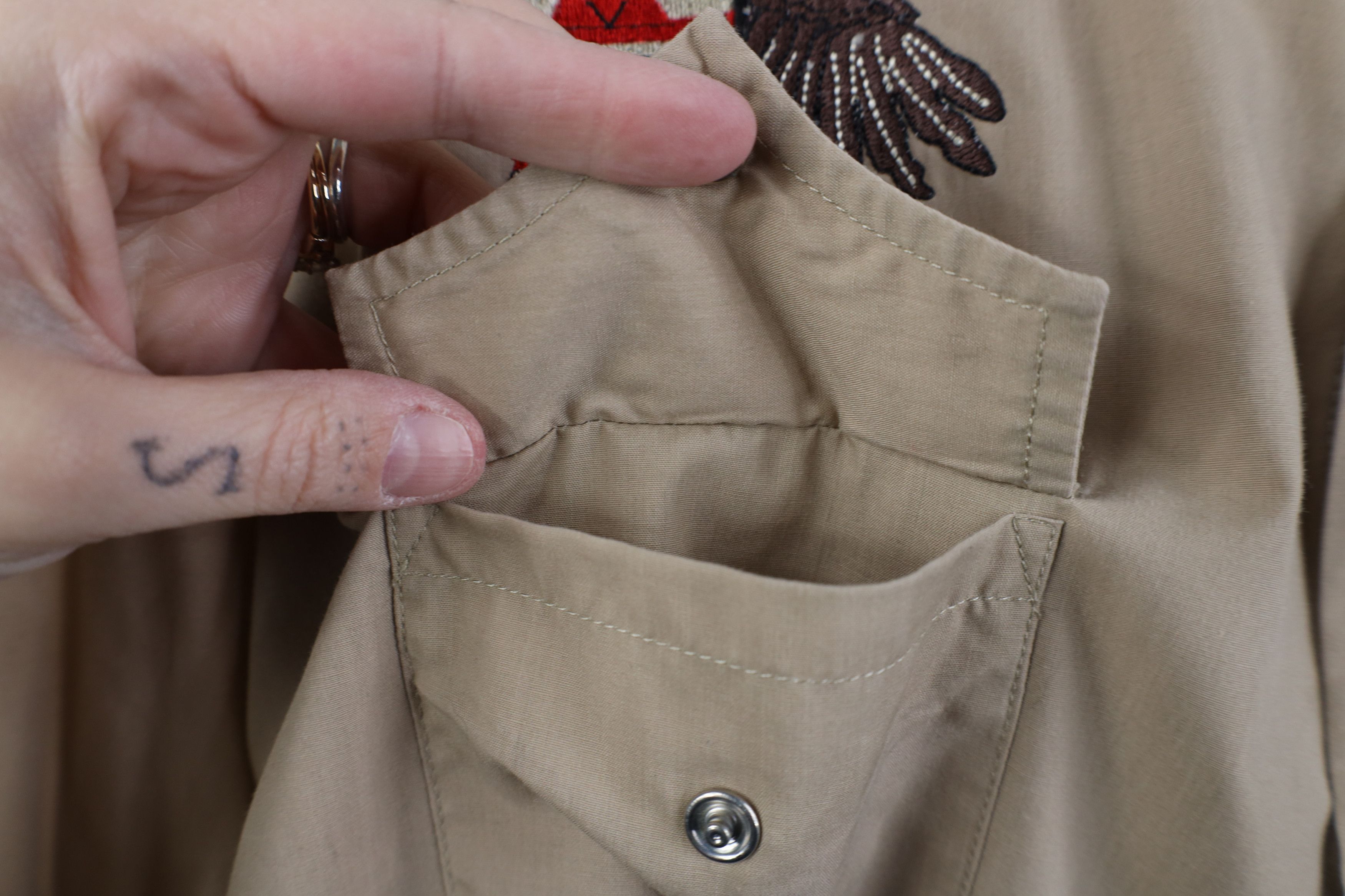 Vintage Vintage 90s Rockabilly Eagle Feather Snap Button Shirt Size US XL / EU 56 / 4 - 10 Thumbnail