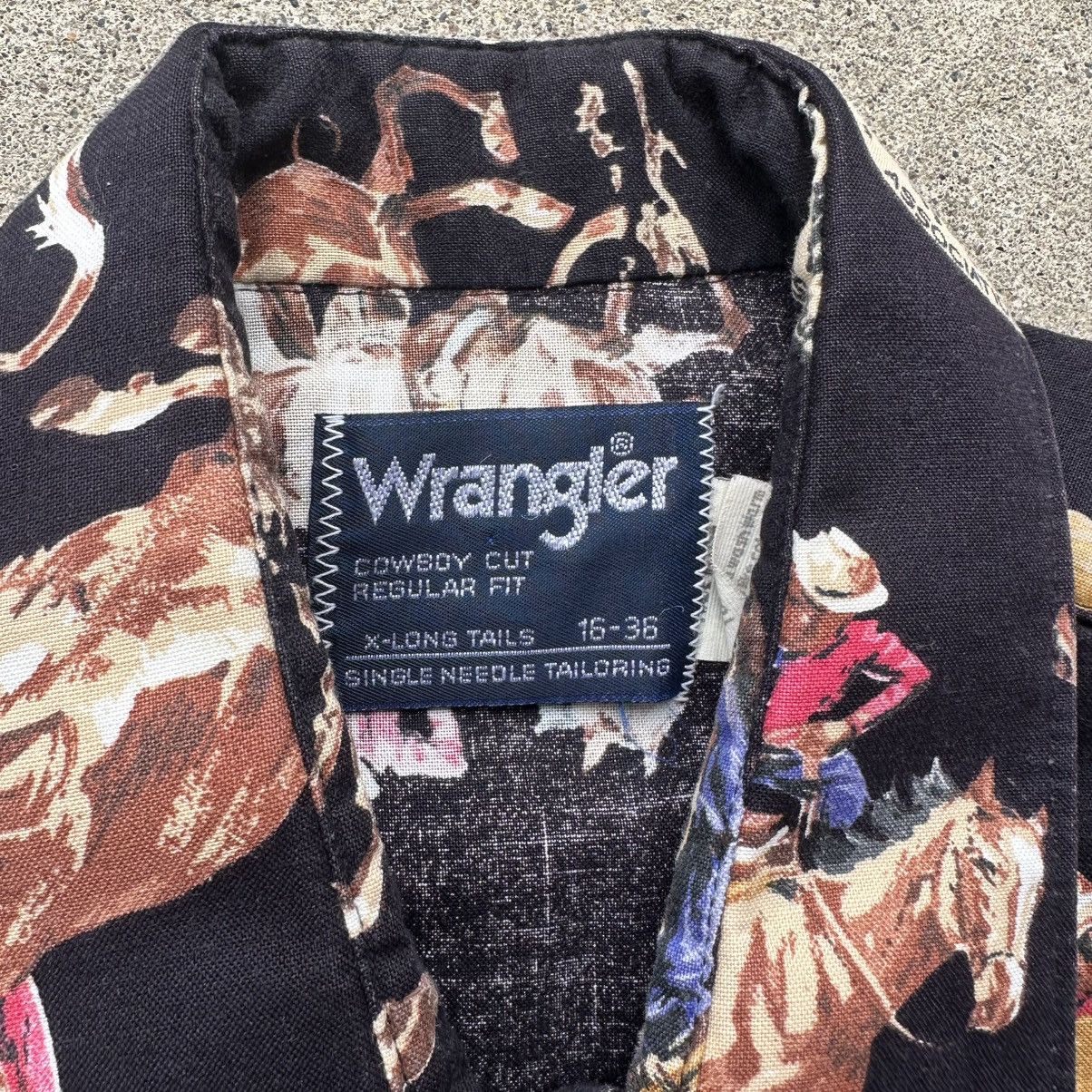 Wrangler Vintage Wrangler Shirt X Long Tails All Over Print Pro Rodeo Size US L / EU 52-54 / 3 - 4 Thumbnail