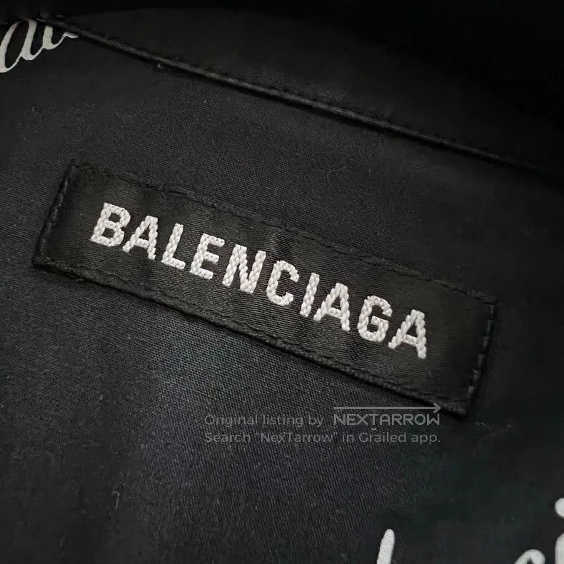 Balenciaga Balenciaga Grass-written barrage logo short sleeve shirt Size XS / US 0-2 / IT 36-38 - 3 Thumbnail