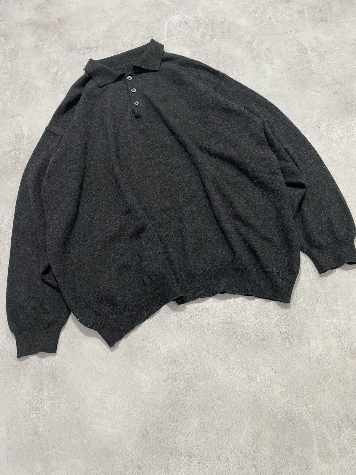 Vintage 🔪 Vintage Longsleeve shirt button wool cashmere Size US XL / EU 56 / 4 - 2 Thumbnail