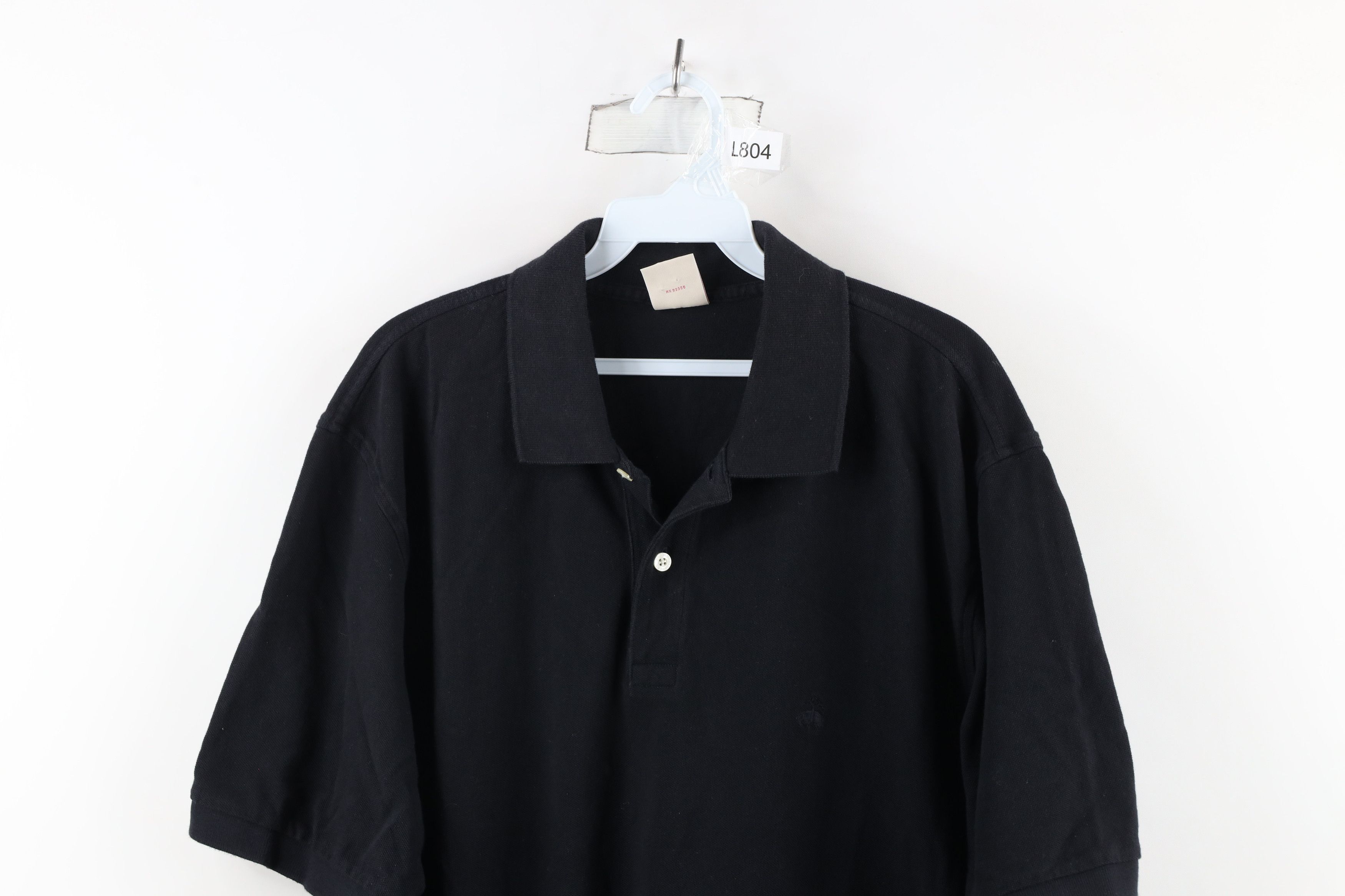 Brooks Brothers Vintage 90s Brooks Brothers Pique Cotton Polo Shirt Black Size US L / EU 52-54 / 3 - 2 Thumbnail